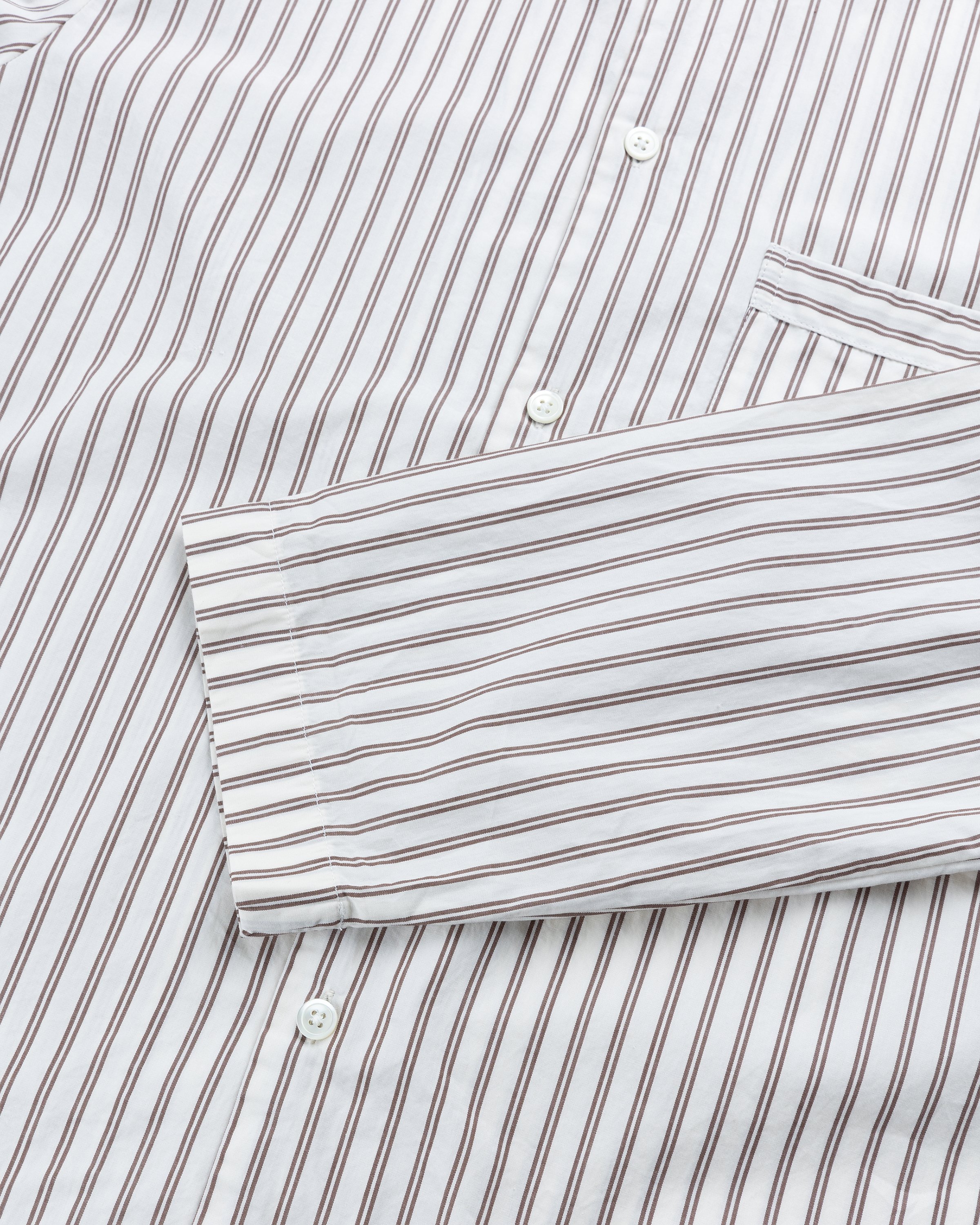 Tekla - Cotton Poplin Pyjamas Shirt Hopper Stripes - Clothing - Beige - Image 5