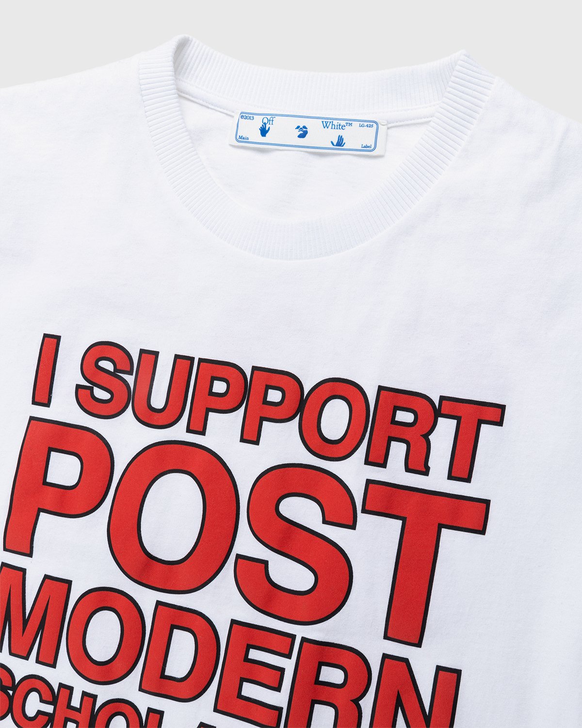 Off-White - Support Post-Modern Tee White/Red - Clothing - White - Image 4