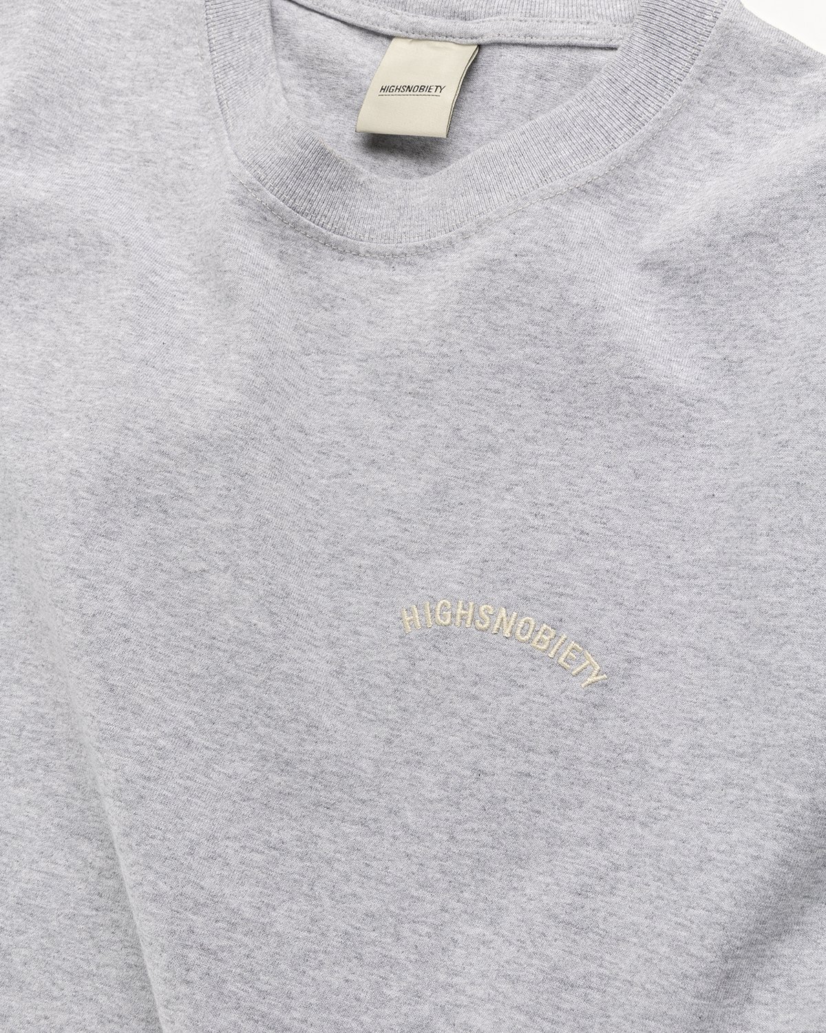 Highsnobiety - Heavy Logo Staples T-Shirt Heather Grey - Clothing - Grey - Image 4