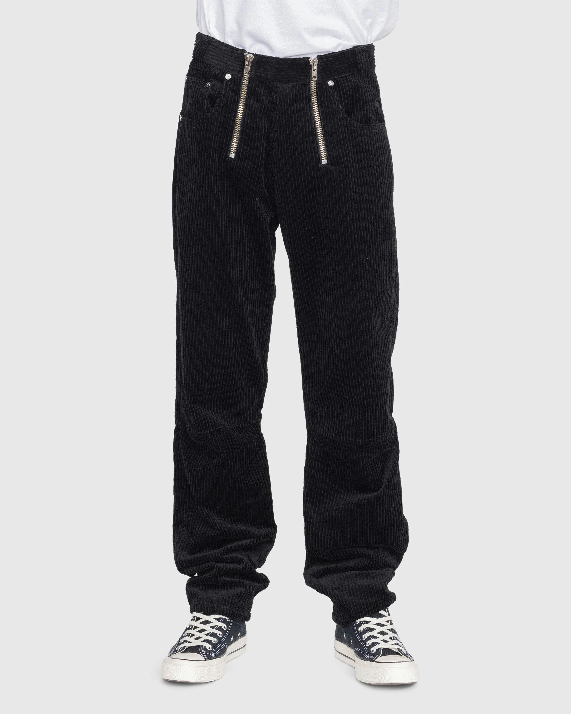 GmbH - Bekir Cargo Trousers With Double Zips Black Corduroy - Clothing - Black - Image 2