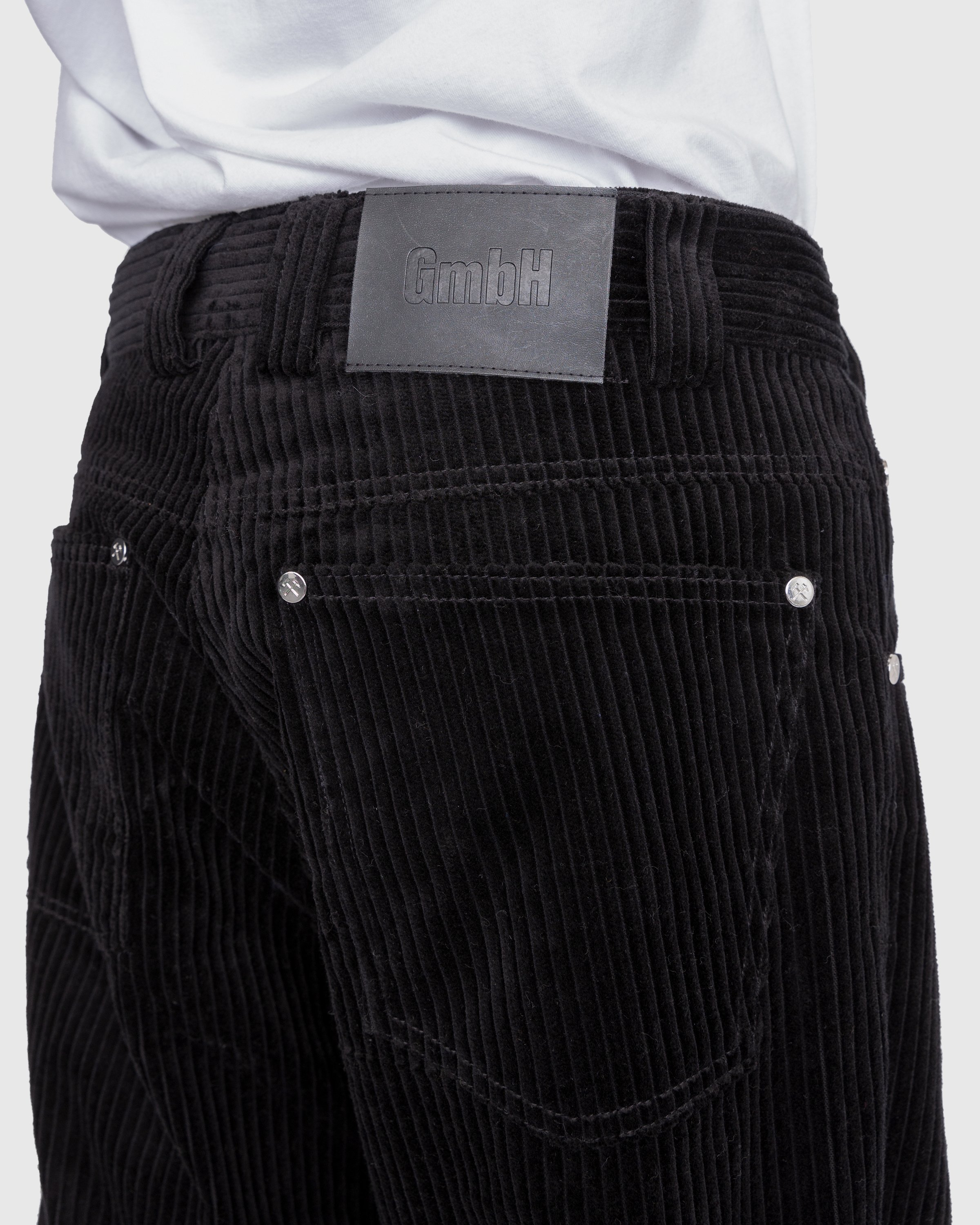 GmbH - Bekir Cargo Trousers With Double Zips Black Corduroy - Clothing - Black - Image 6