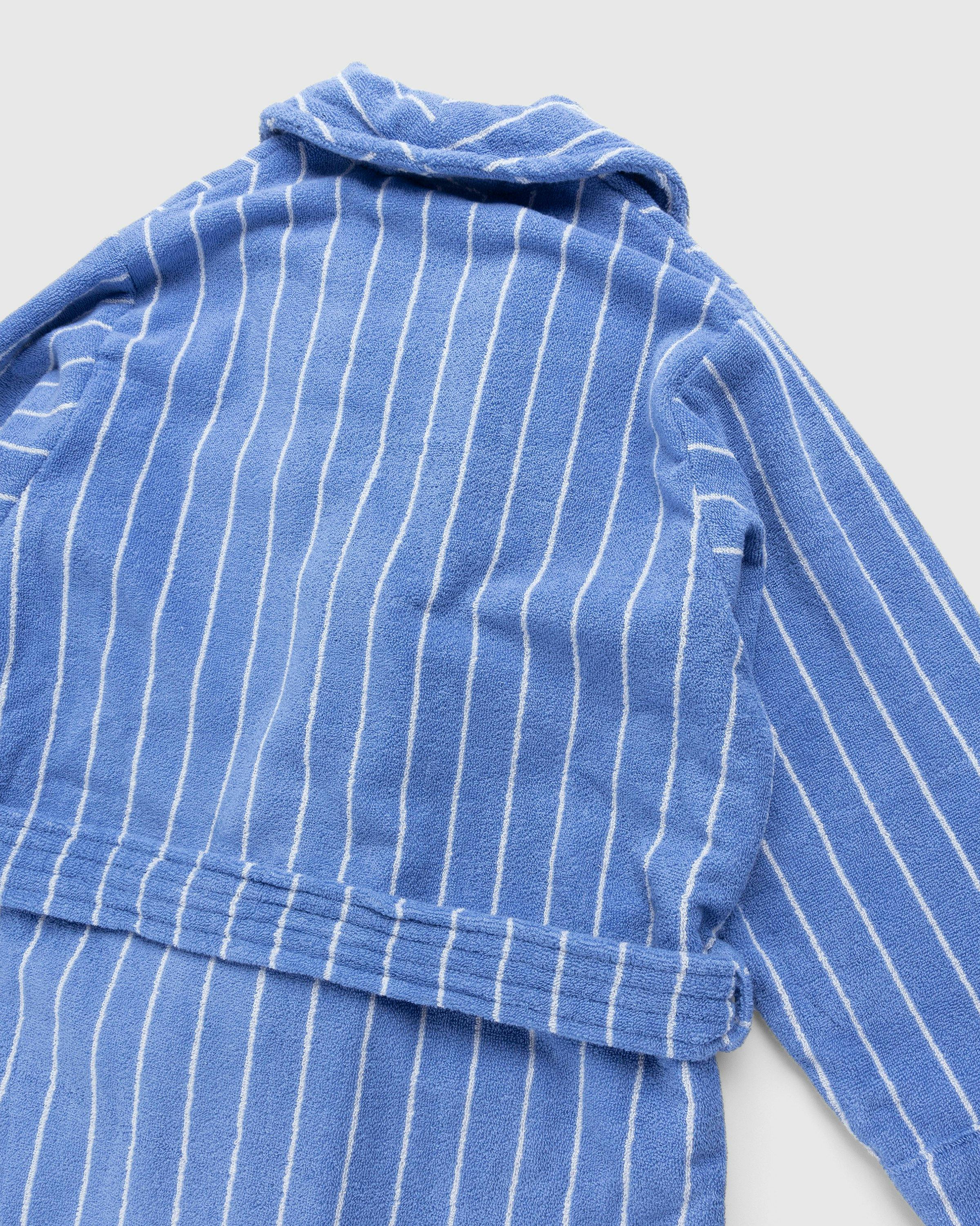 Tekla - Classic Bathrobe Striped Marseille - Lifestyle - Blue - Image 4