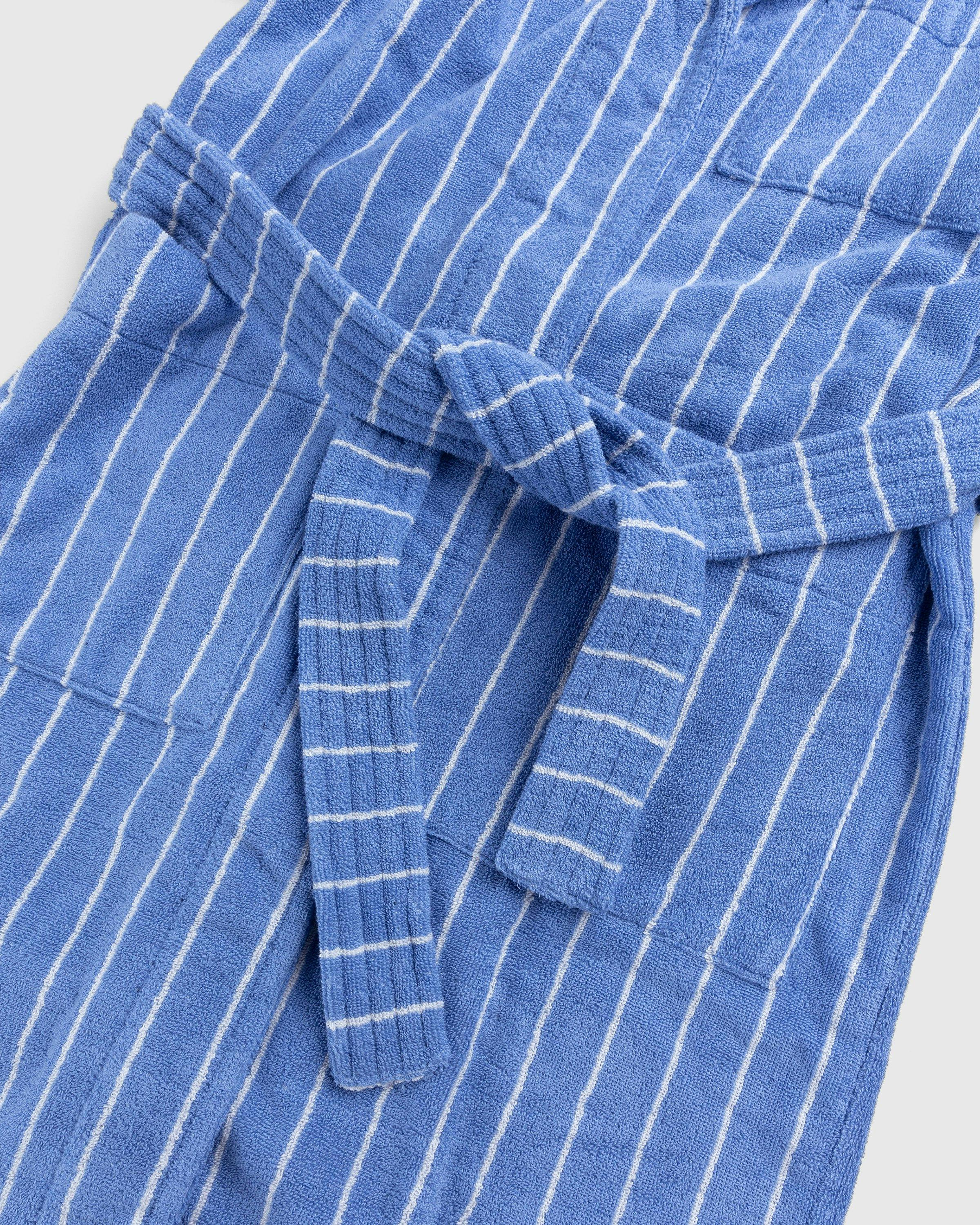 Tekla - Classic Bathrobe Striped Marseille - Lifestyle - Blue - Image 5