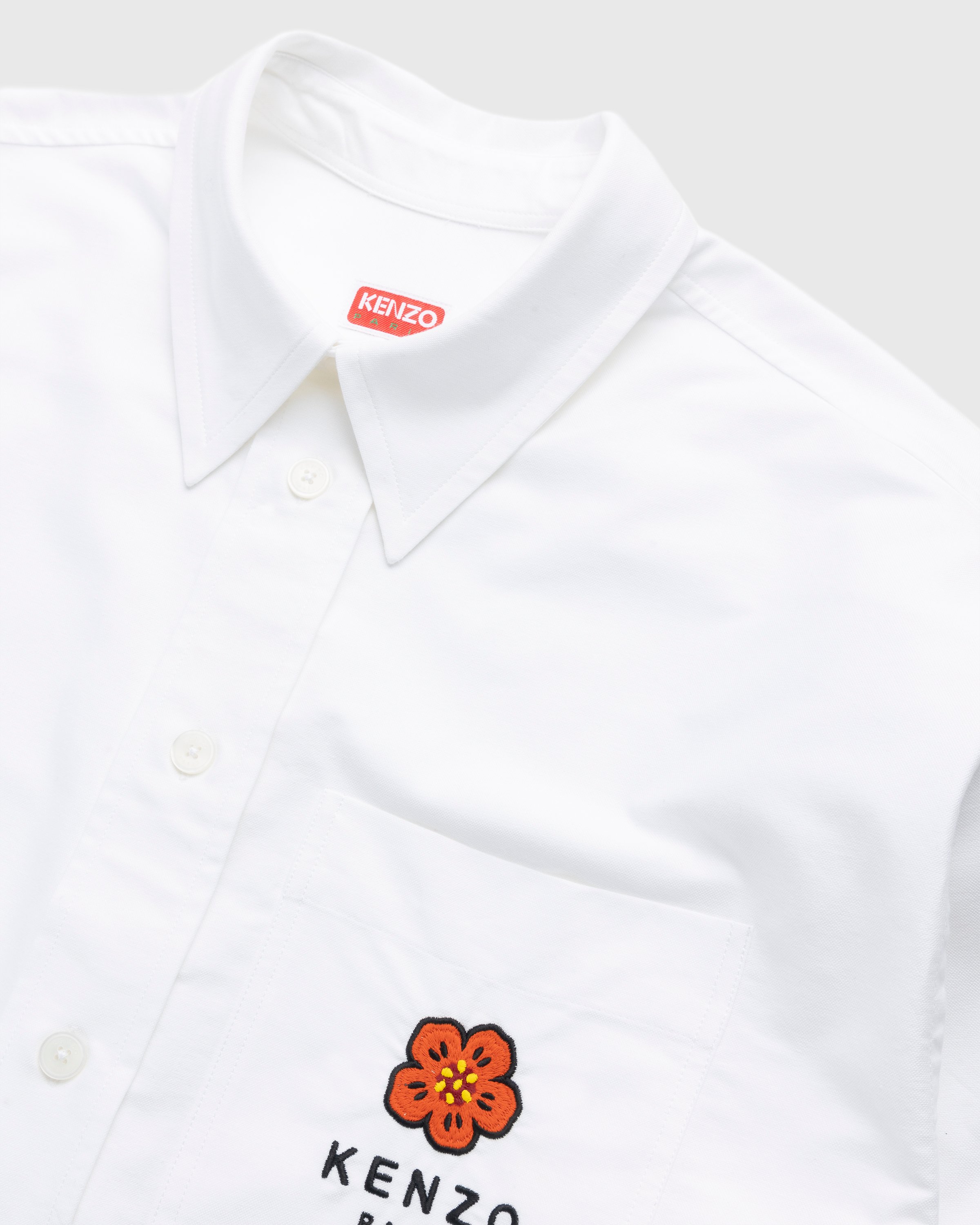 Kenzo - Boke Flower Crest Overshirt White - Clothing - White - Image 3