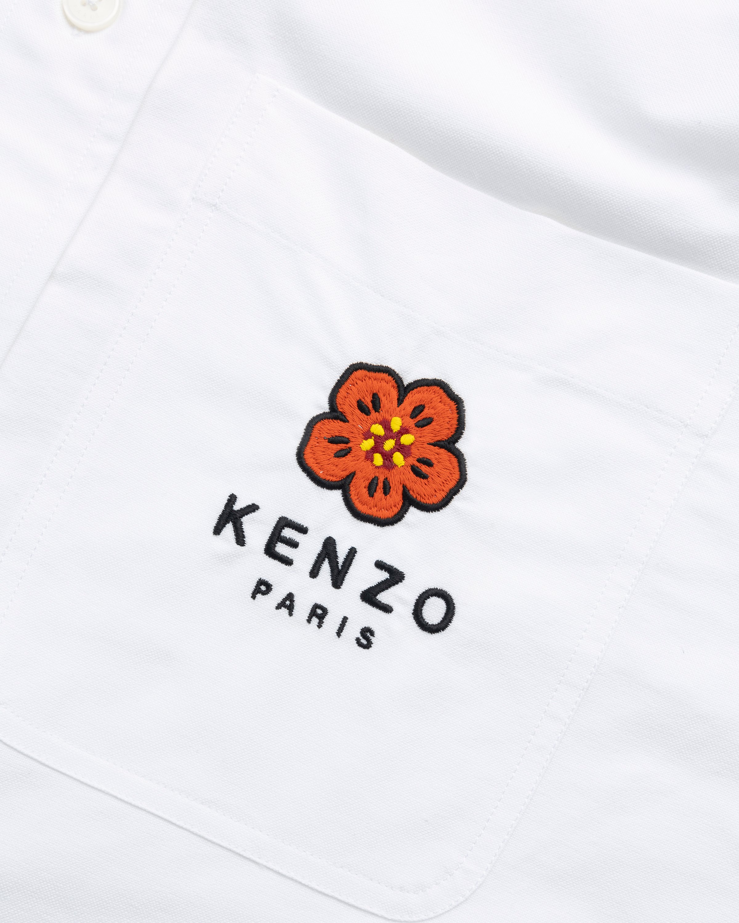 Kenzo - Boke Flower Crest Overshirt White - Clothing - White - Image 6