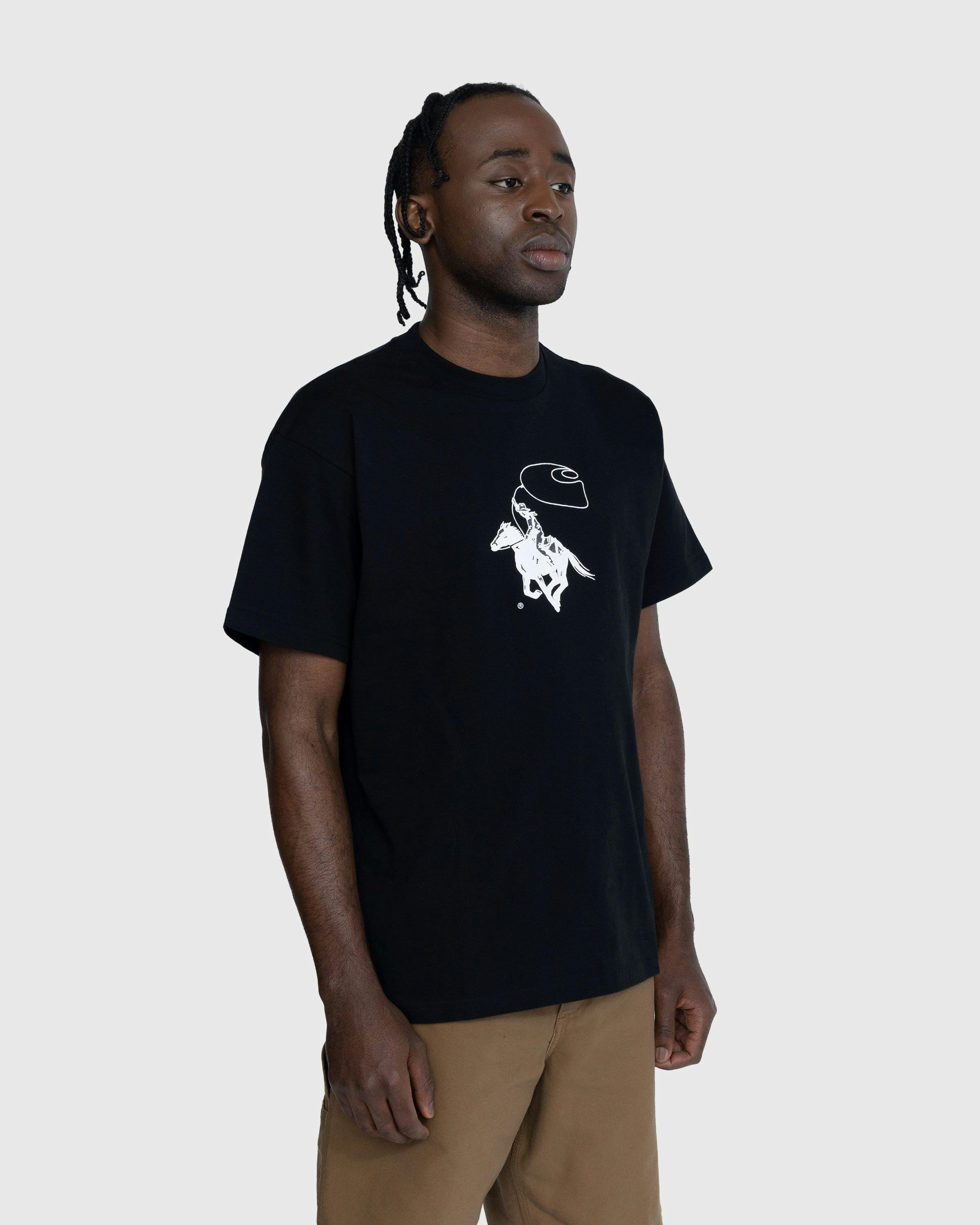 Carhartt WIP - Lasso T-Shirt Black/White - Clothing - Black - Image 4