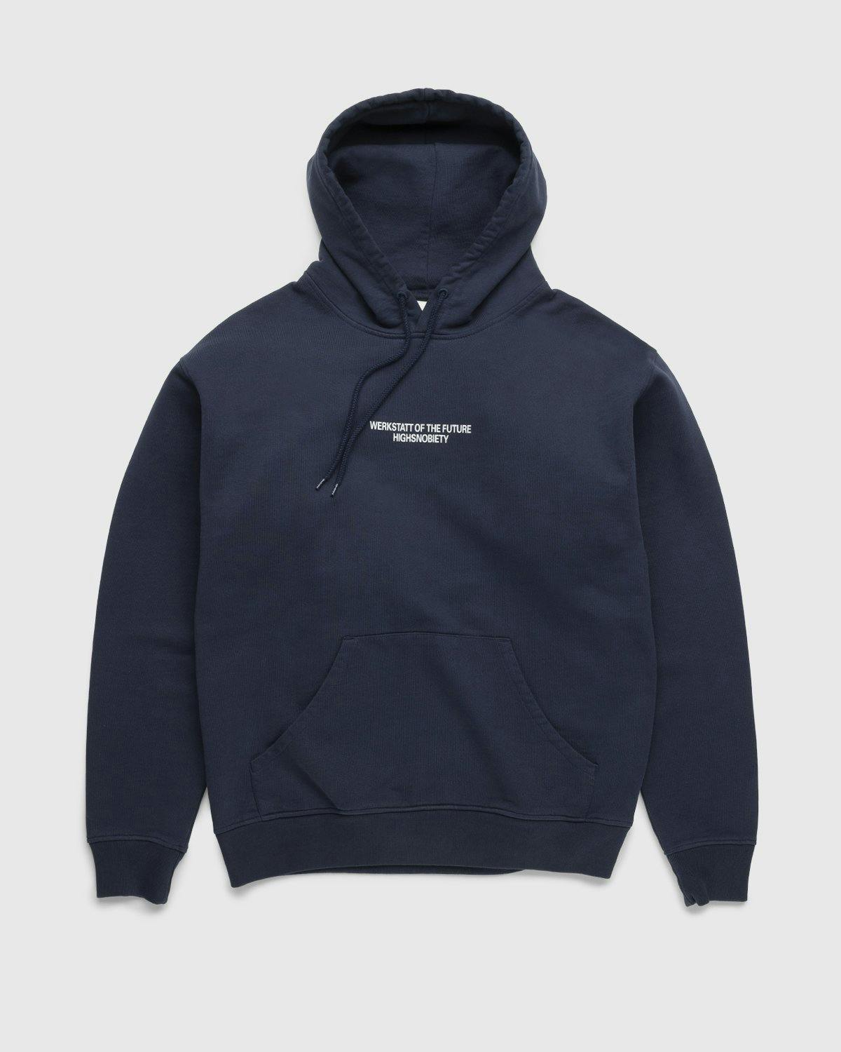 Highsnobiety - HSNB Logo Hoodie Navy - Clothing - Blue - Image 3