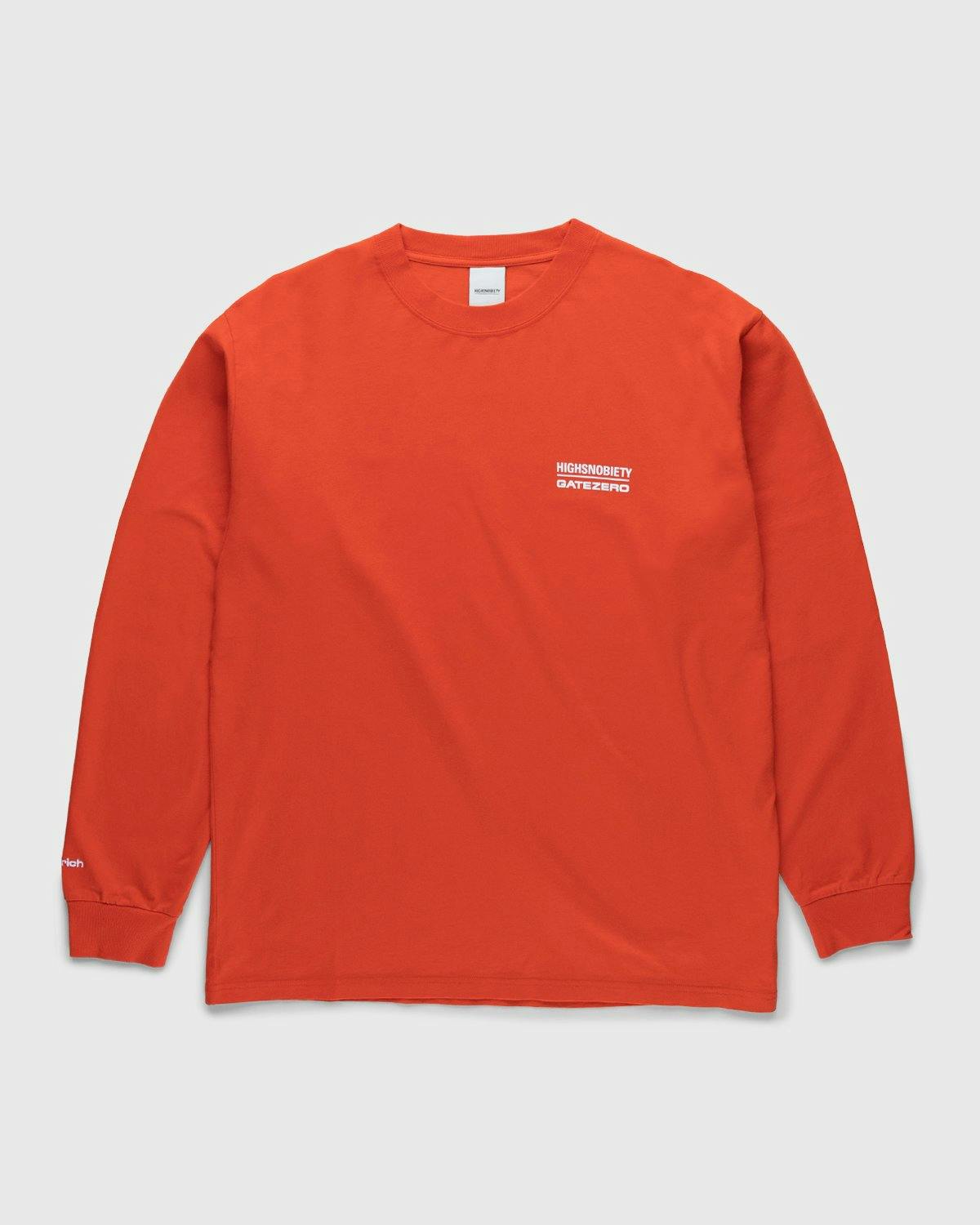 Highsnobiety - GATEZERO Logo Longsleeve Red - Clothing - Red - Image 2