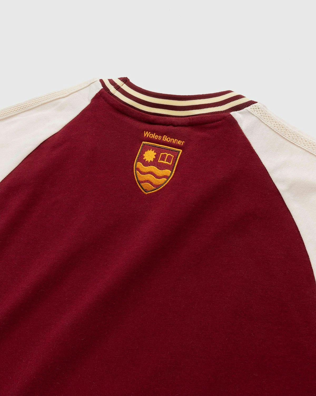 Adidas x Wales Bonner - Collegiate Longsleeve Burgundy - Clothing - Red - Image 4