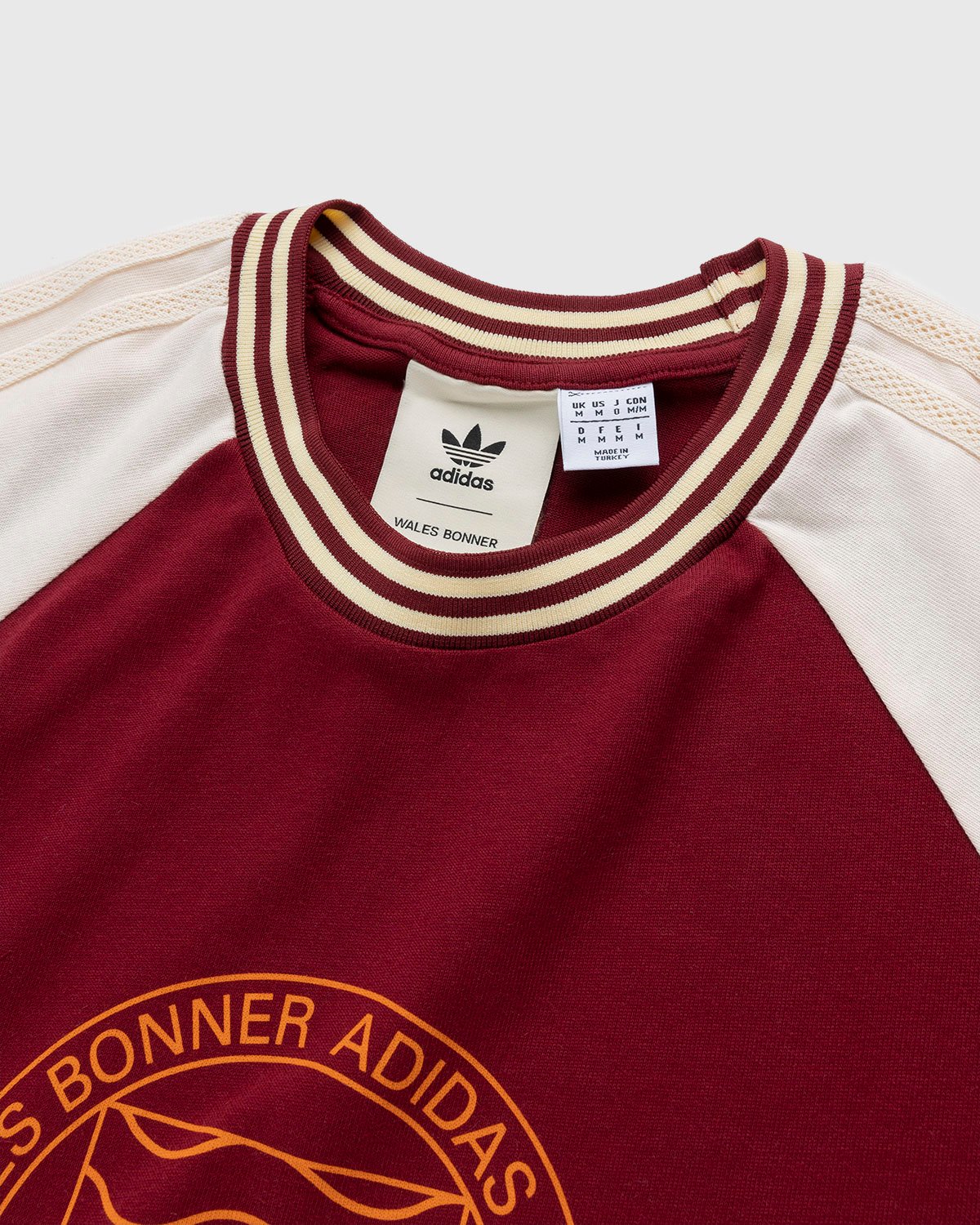 Adidas x Wales Bonner - Collegiate Longsleeve Burgundy - Clothing - Red - Image 5