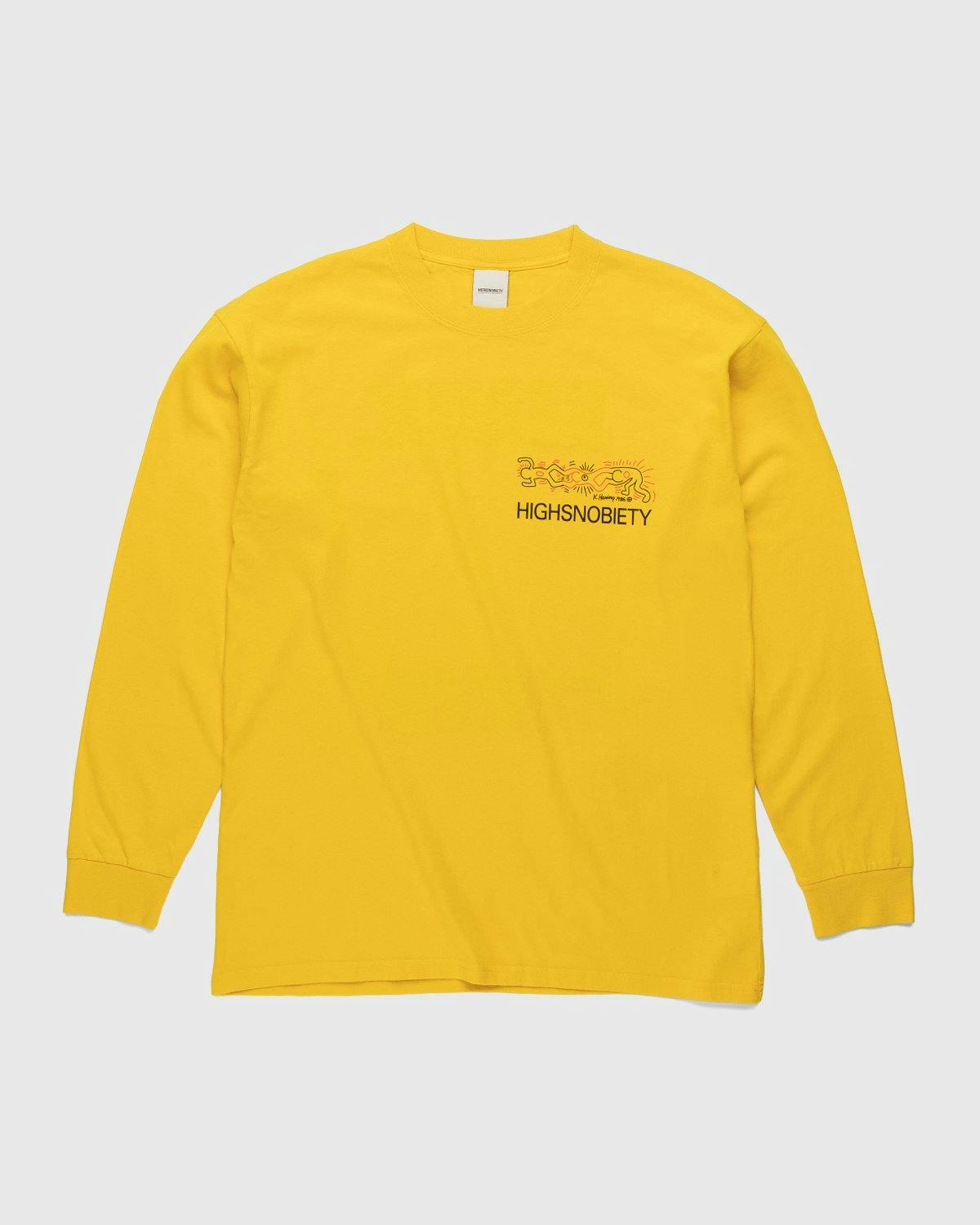 Highsnobiety - Keith Haring Longsleeve Yellow - Clothing - Yellow - Image 2