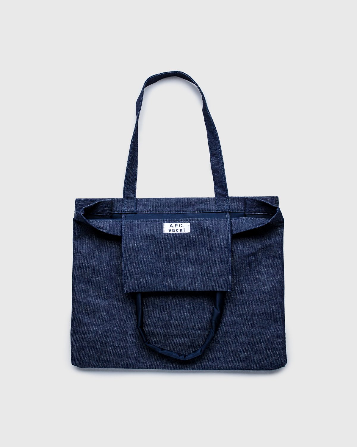 A.P.C. x Sacai - Shopping Bag Candy Dark Navy - Tote Bags - Blue - Image 3