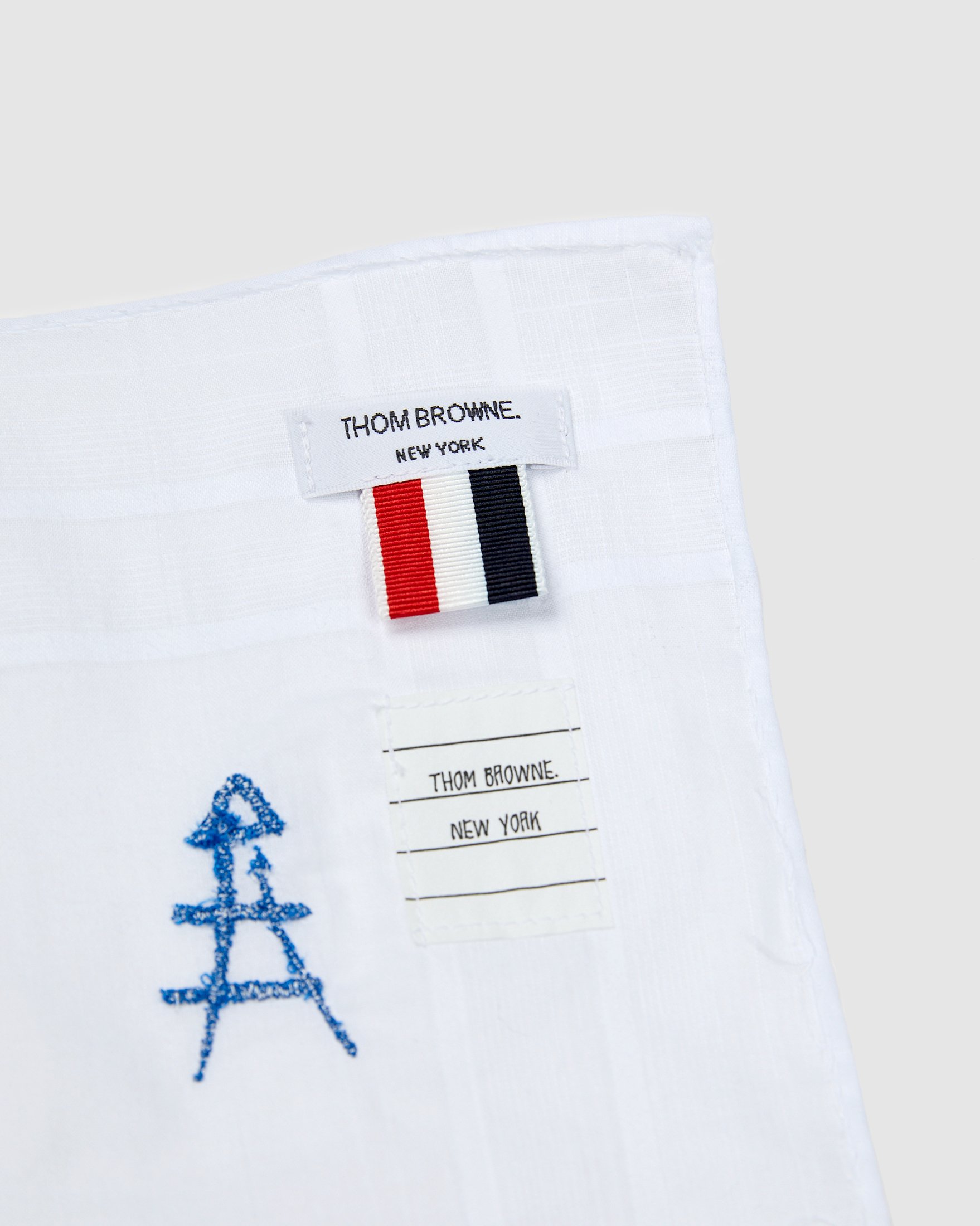 Colette Mon Amour x Thom Browne - White Embroidered Pocket Square - Bag Accessories - White - Image 4