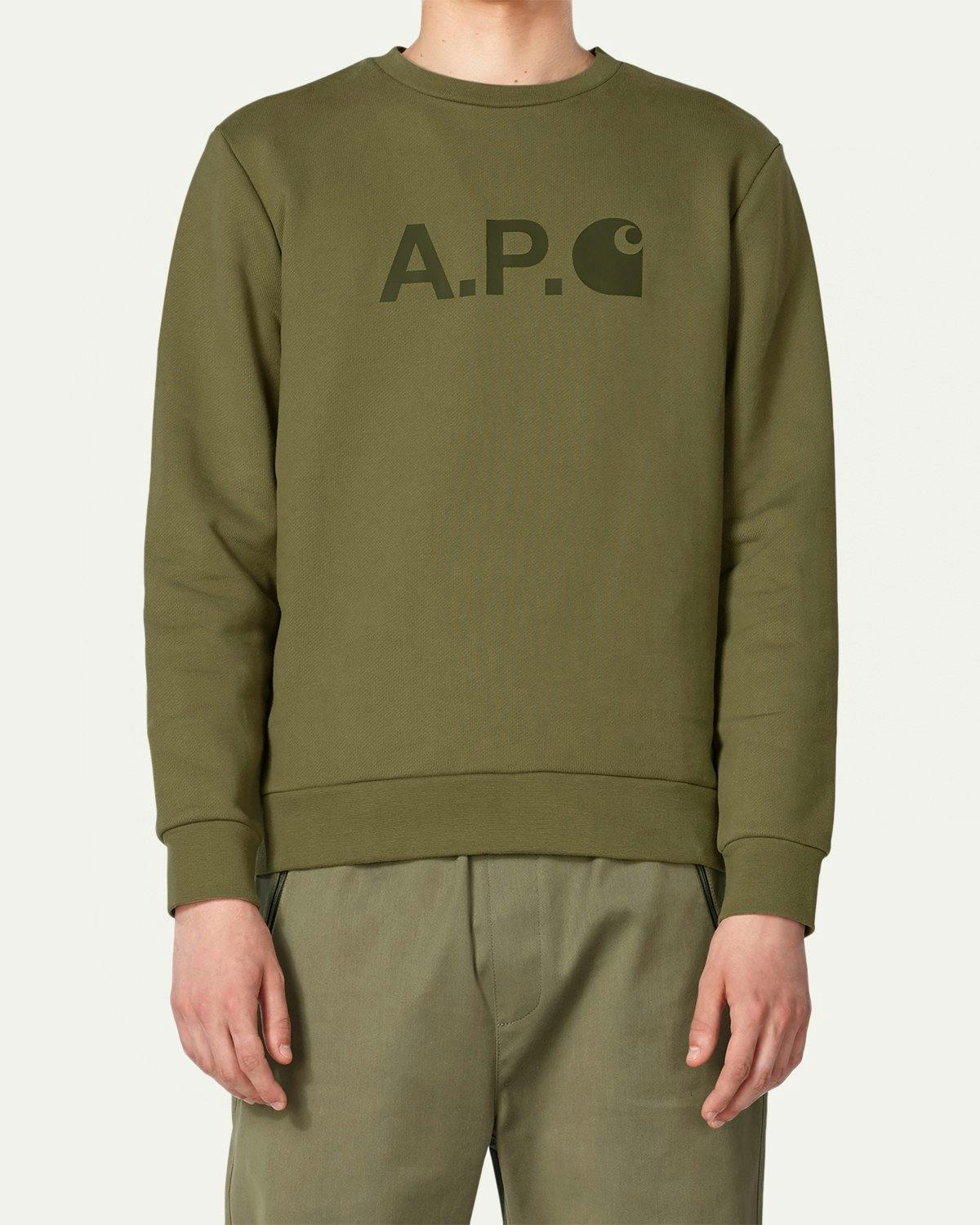 A.P.C. x Carhartt WIP - Ice Sweatshirt - Sweatshirts - Green - Image 2