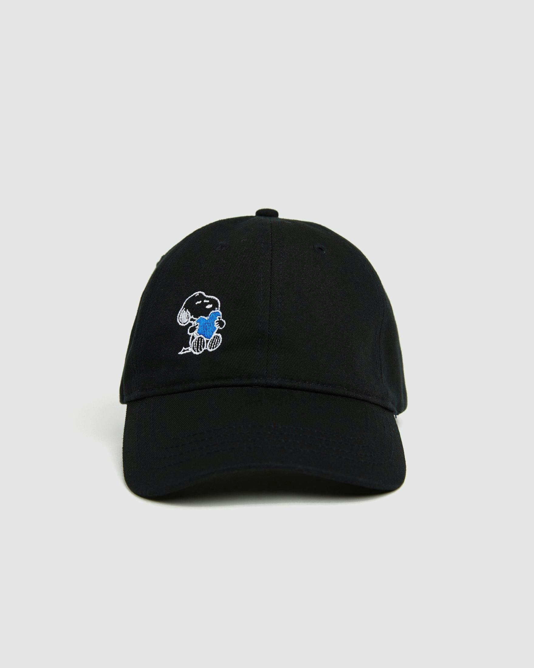 Colette Mon Amour x Soulland - Snoopy Heart Black Baseball Cap - Caps - Black - Image 4