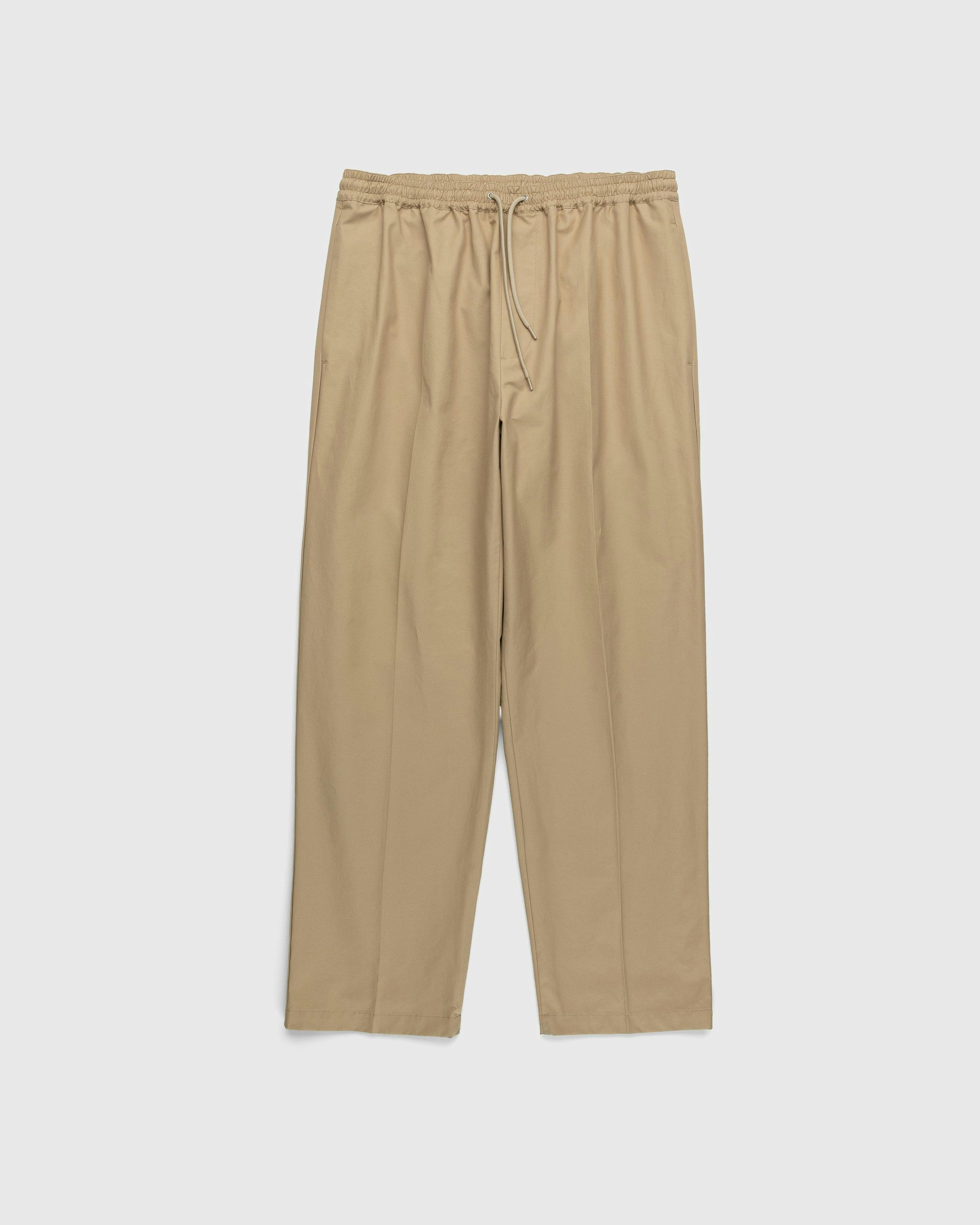 Highsnobiety - Cotton Nylon Elastic Pants Beige - Clothing - Beige - Image 1