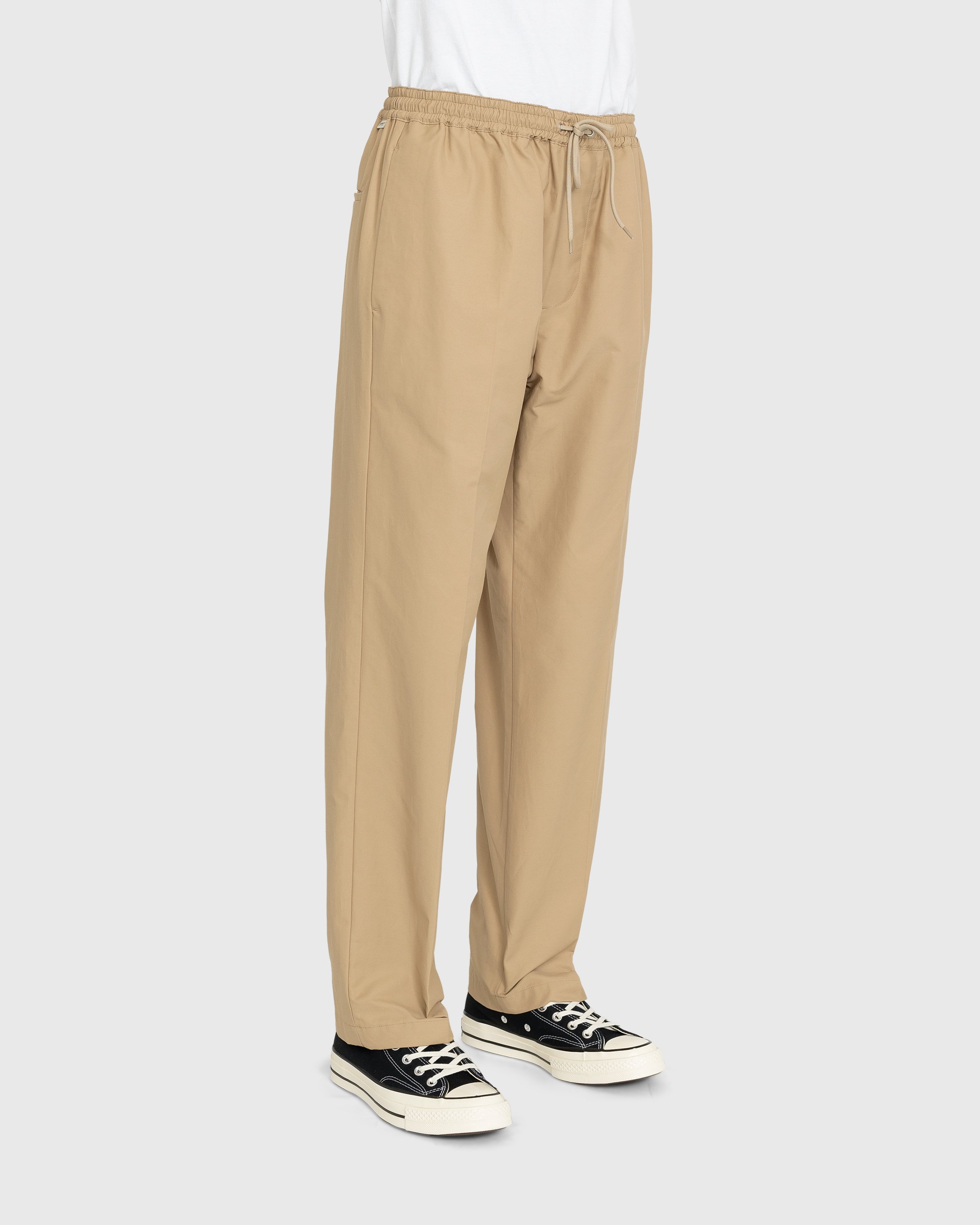 Highsnobiety - Cotton Nylon Elastic Pants Beige - Clothing - Beige - Image 3