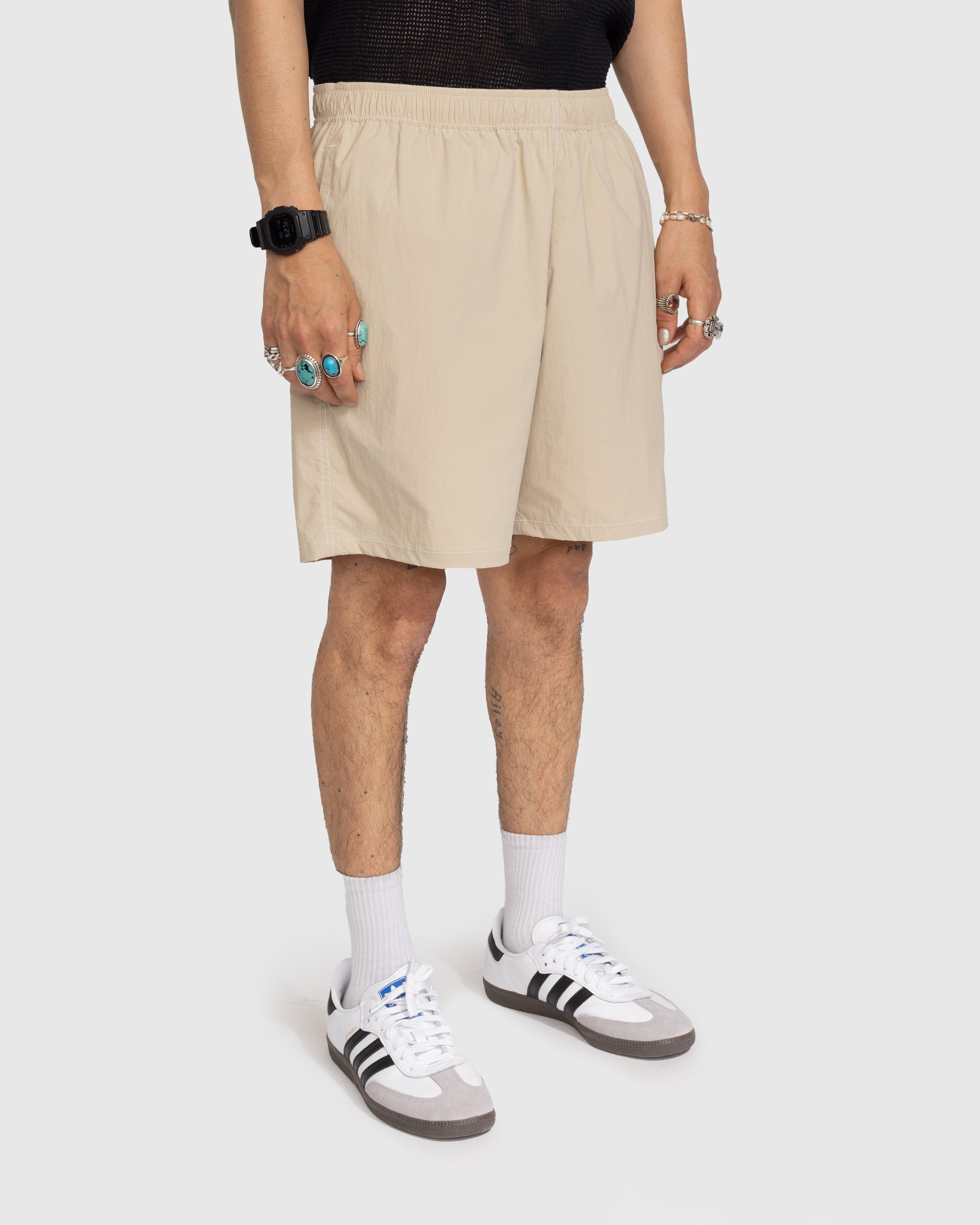 Highsnobiety - Side Cargo Shorts Light Beige - Clothing - Beige - Image 4
