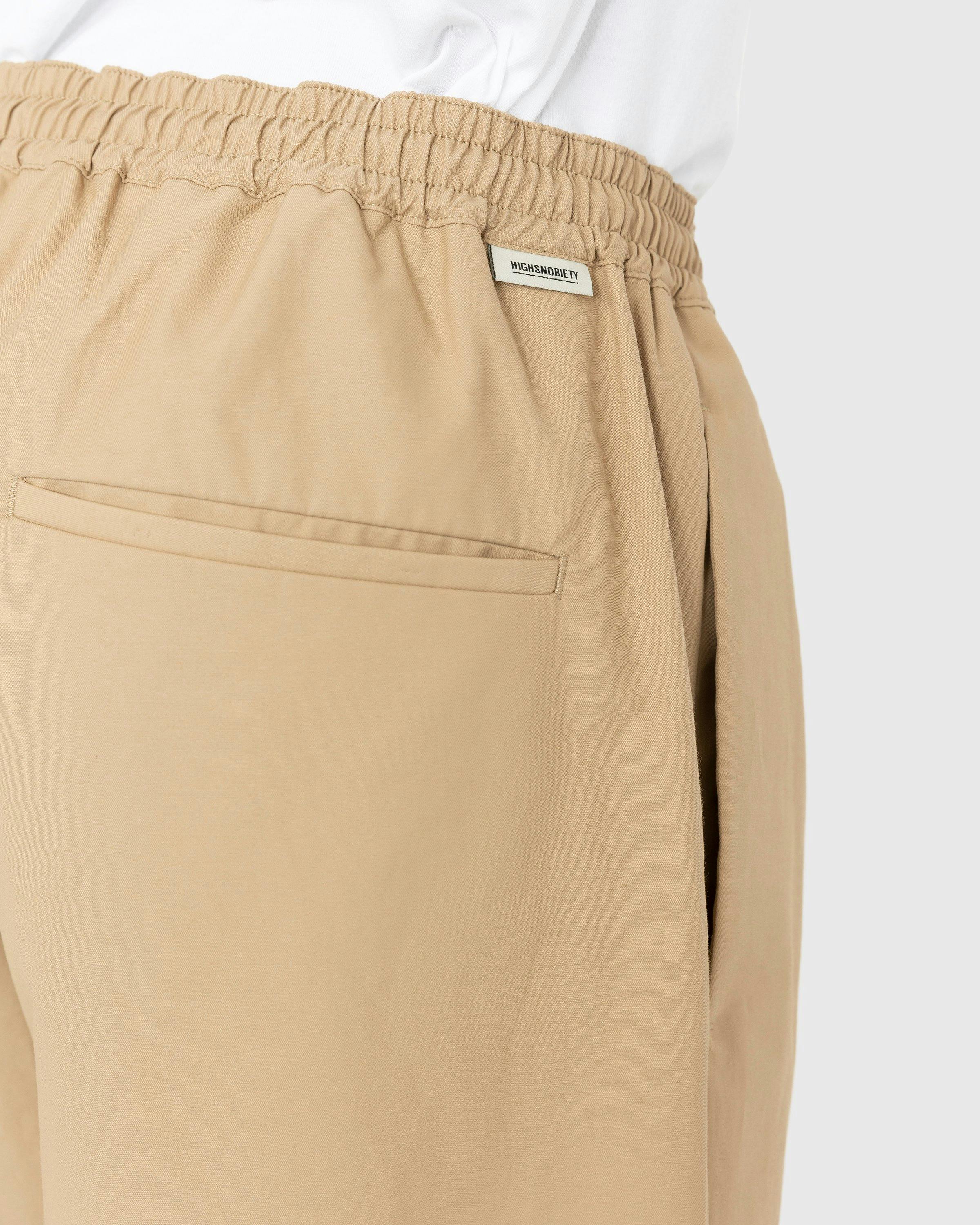 Highsnobiety - Cotton Nylon Elastic Pants Beige - Clothing - Beige - Image 5