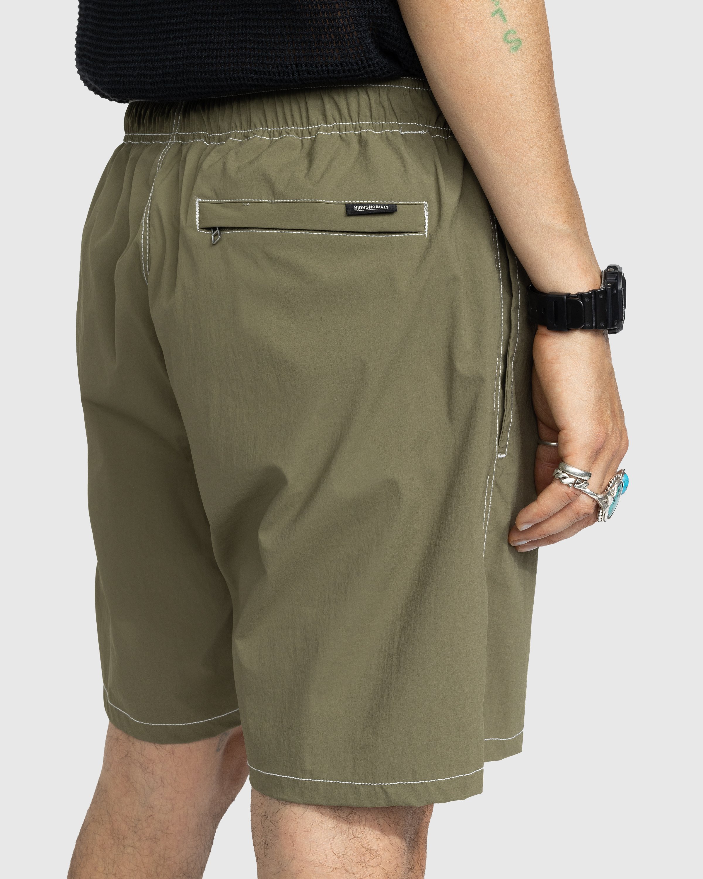 Highsnobiety - Side Cargo Shorts Khaki - Clothing - Green - Image 6