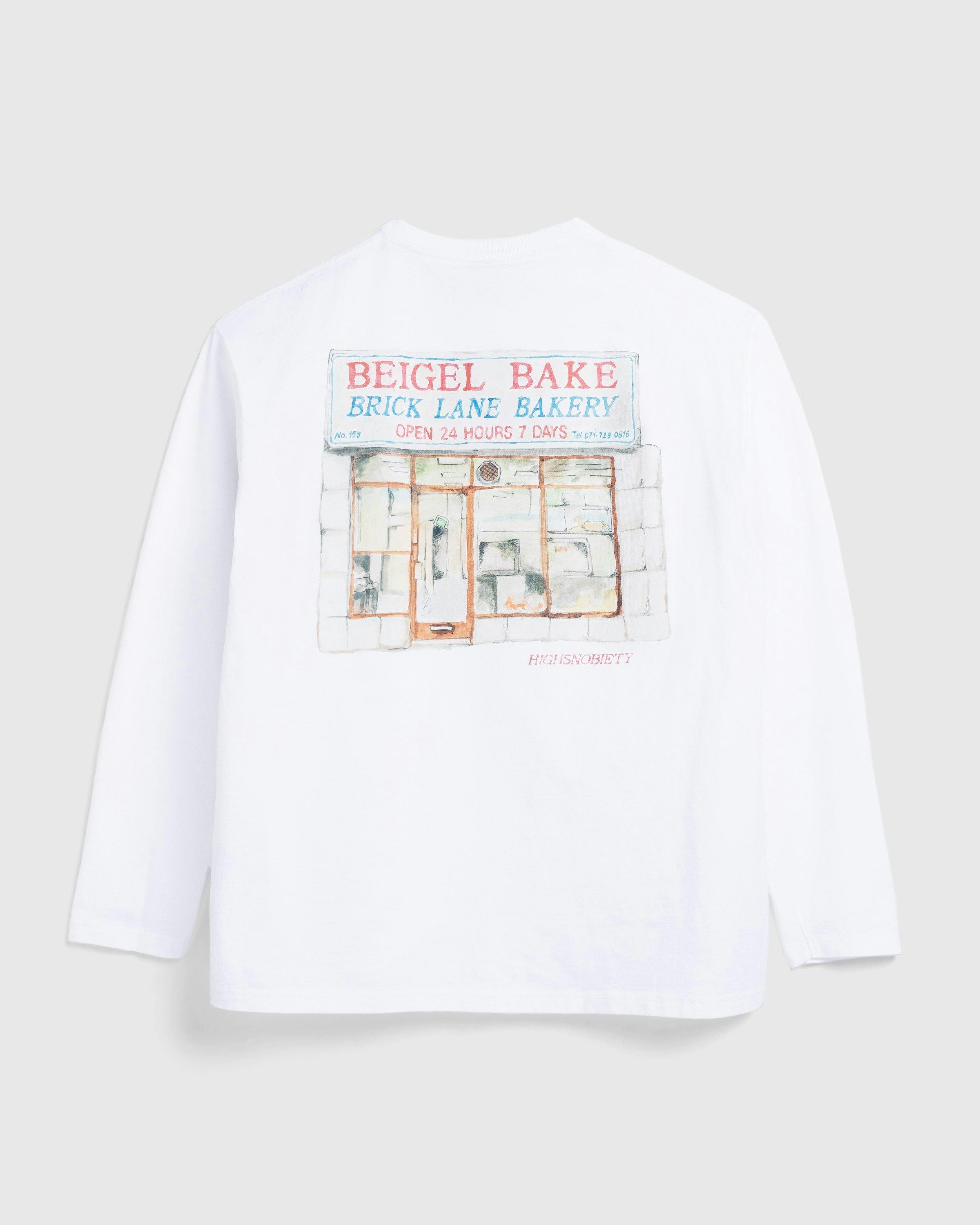 Beigel Bake x Highsnobiety - White Long Sleeves Tee - Clothing -  - Image 1