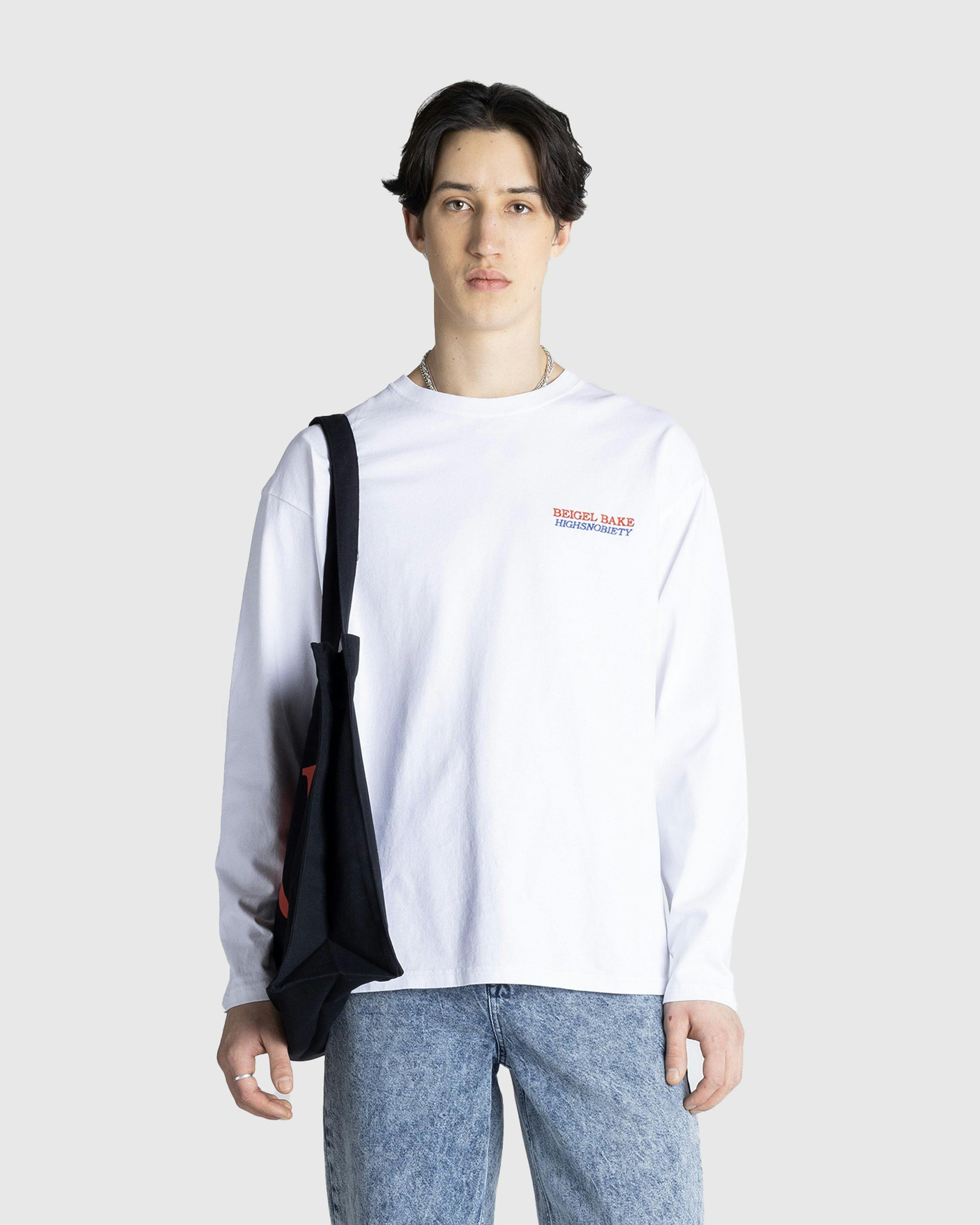 Beigel Bake x Highsnobiety - White Long Sleeves Tee - Clothing -  - Image 3