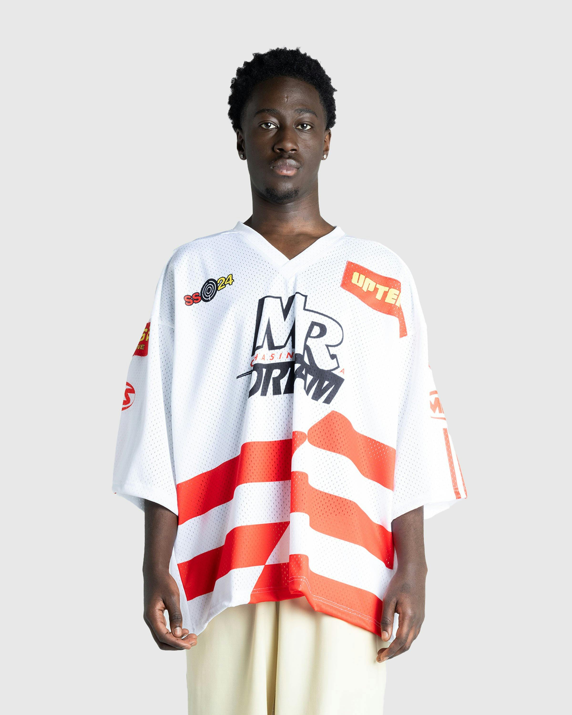 Martine Rose - Oversized Football Top White / Red - Clothing - White - Image 2