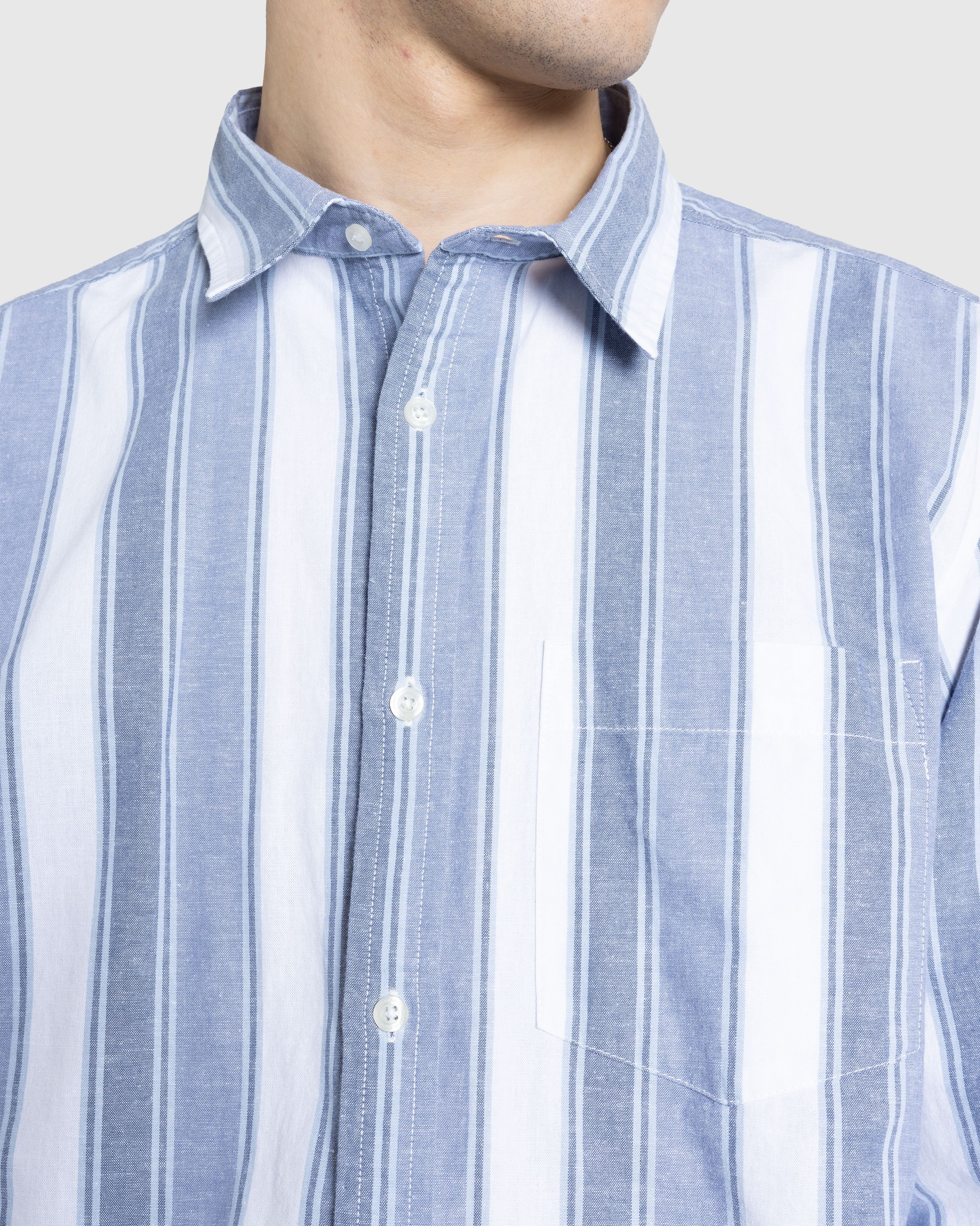 Carhartt WIP - L/S Kendricks Shirt Kendricks Stripe. Hudson Blue / Bay Blue - Clothing - Blue - Image 5