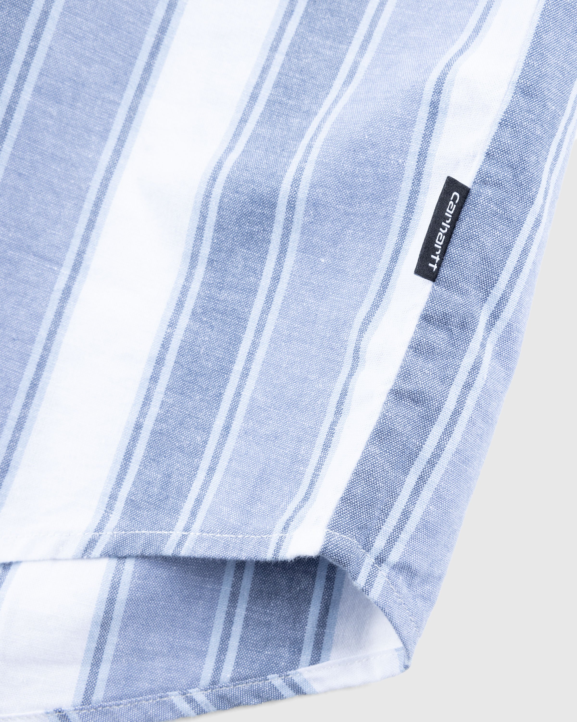 Carhartt WIP - L/S Kendricks Shirt Kendricks Stripe. Hudson Blue / Bay Blue - Clothing - Blue - Image 7
