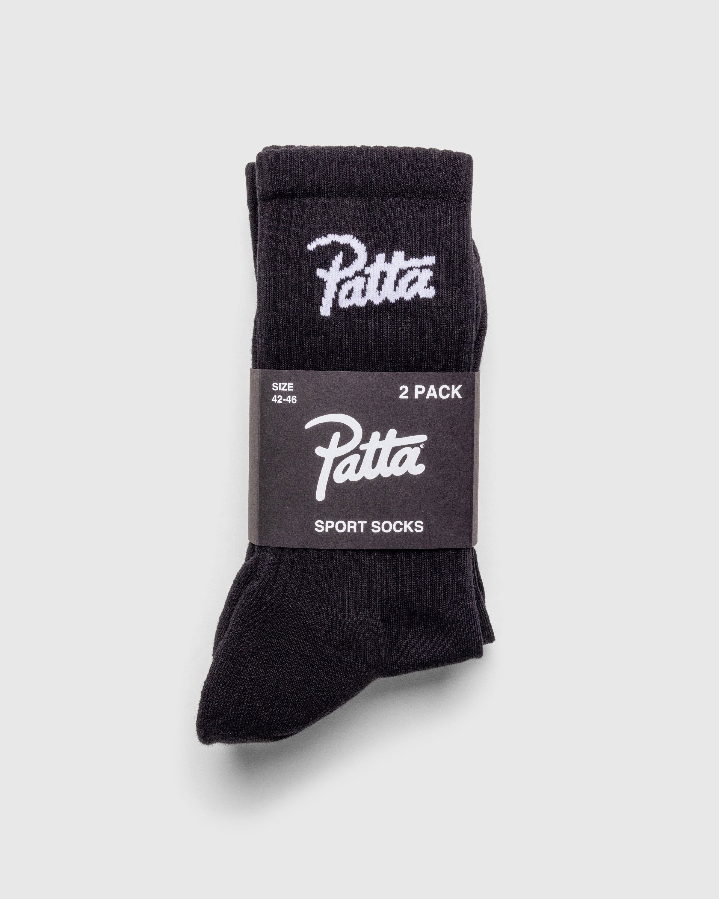 Patta - Script Logo Sport Socks (2-Pack) Black - Accessories - Black - Image 2