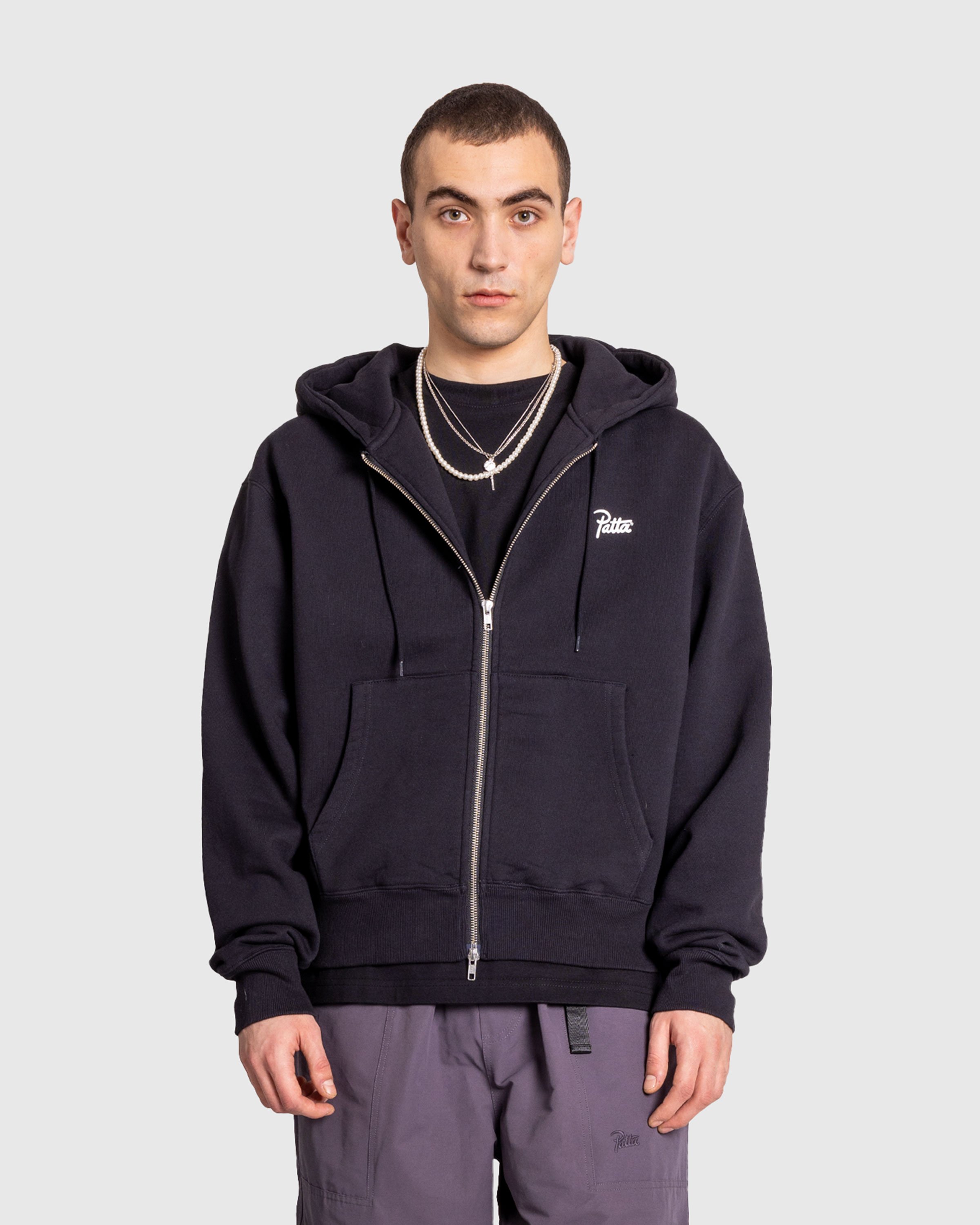 Patta - Classic Zip Up Hooded Sweater Black - Clothing - Black - Image 2
