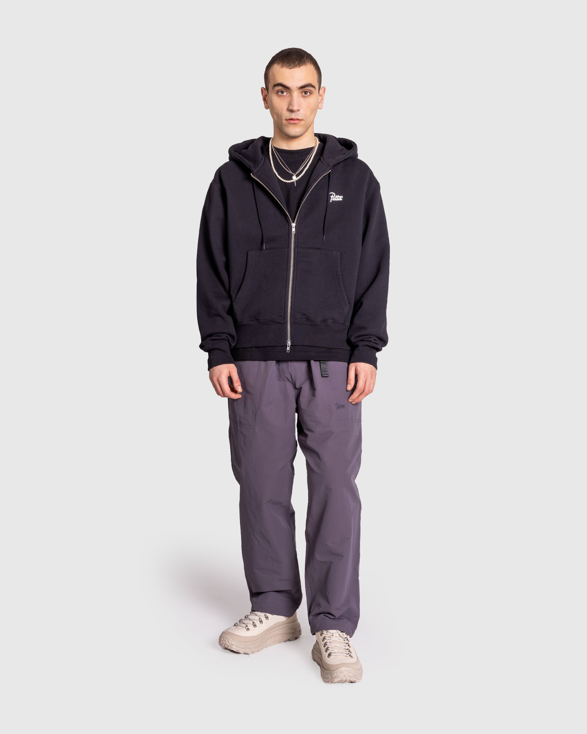Patta - Classic Zip Up Hooded Sweater Black - Clothing - Black - Image 3