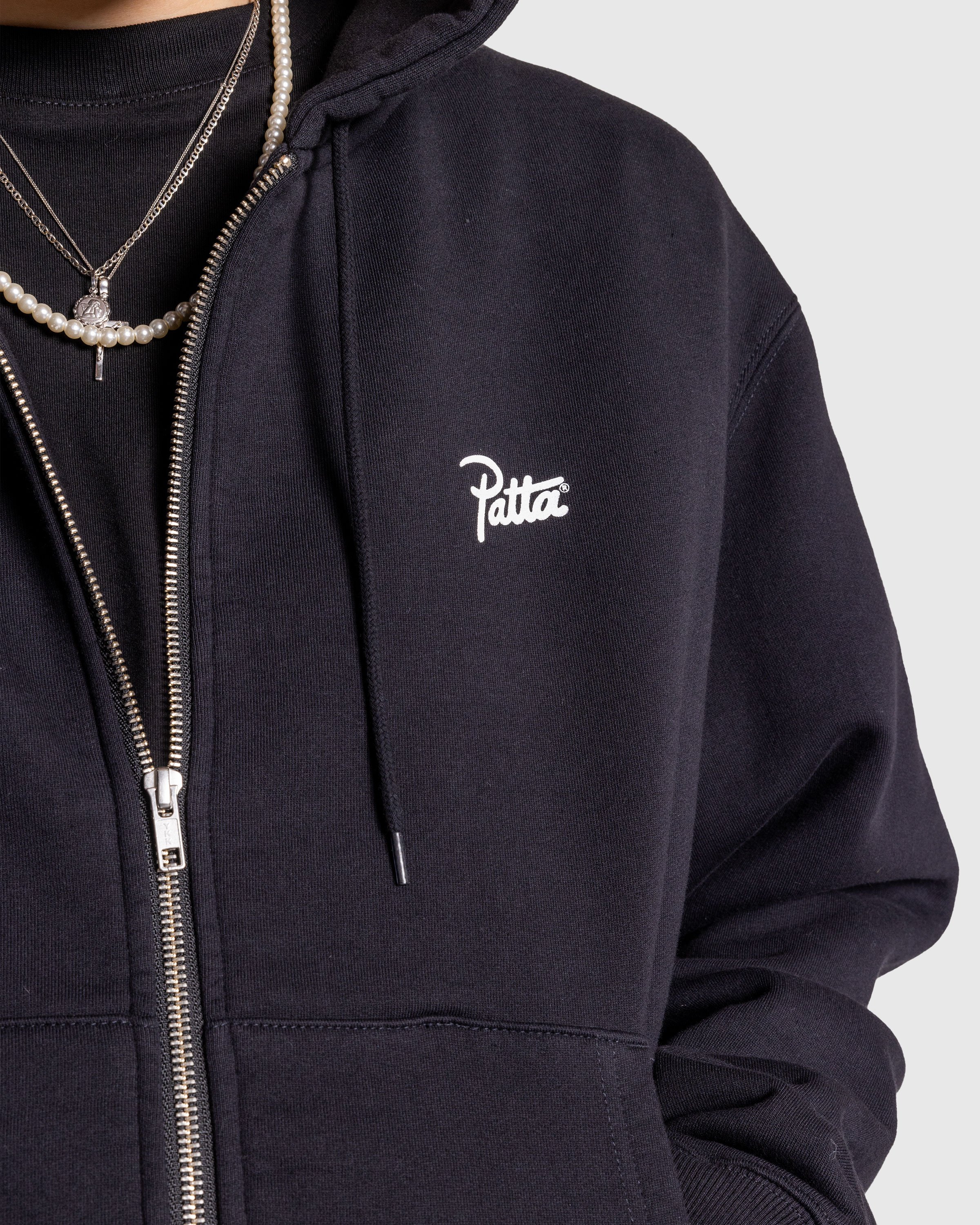 Patta - Classic Zip Up Hooded Sweater Black - Clothing - Black - Image 5