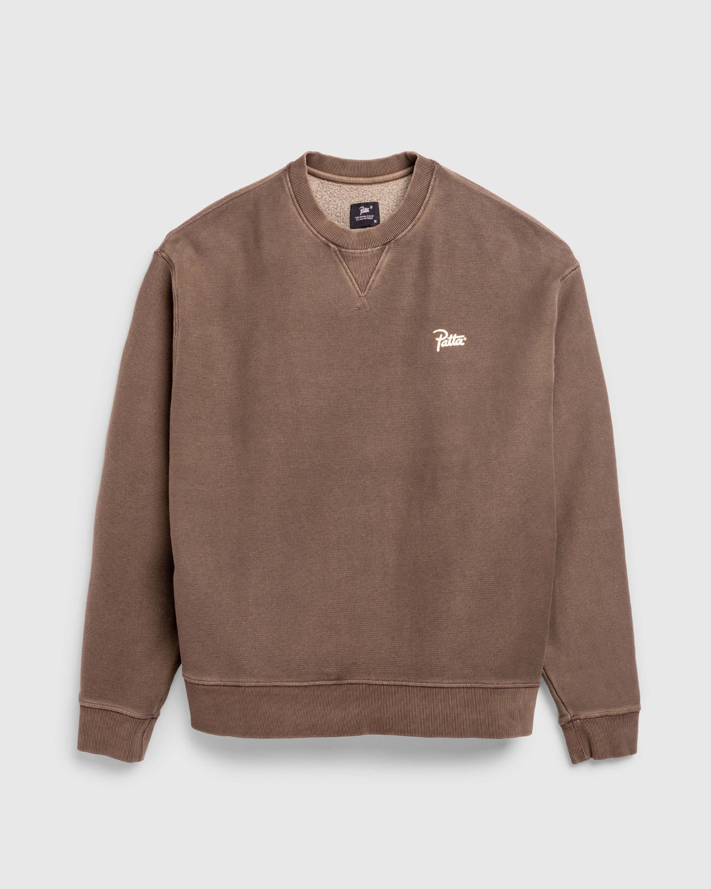 Patta - Classic Washed Crewneck Sweater Morel - Clothing - Green - Image 1
