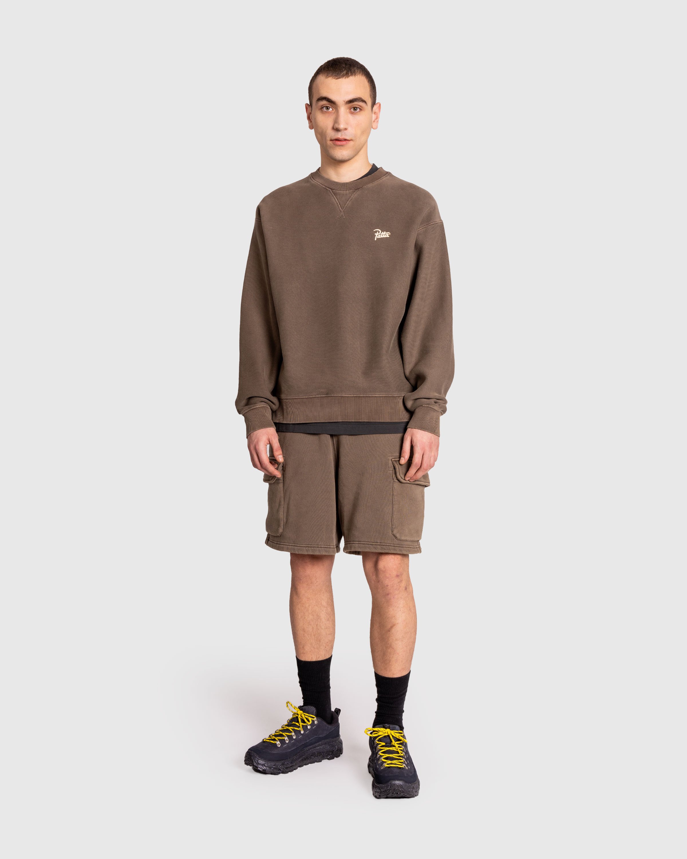 Patta - Classic Washed Crewneck Sweater Morel - Clothing - Green - Image 3