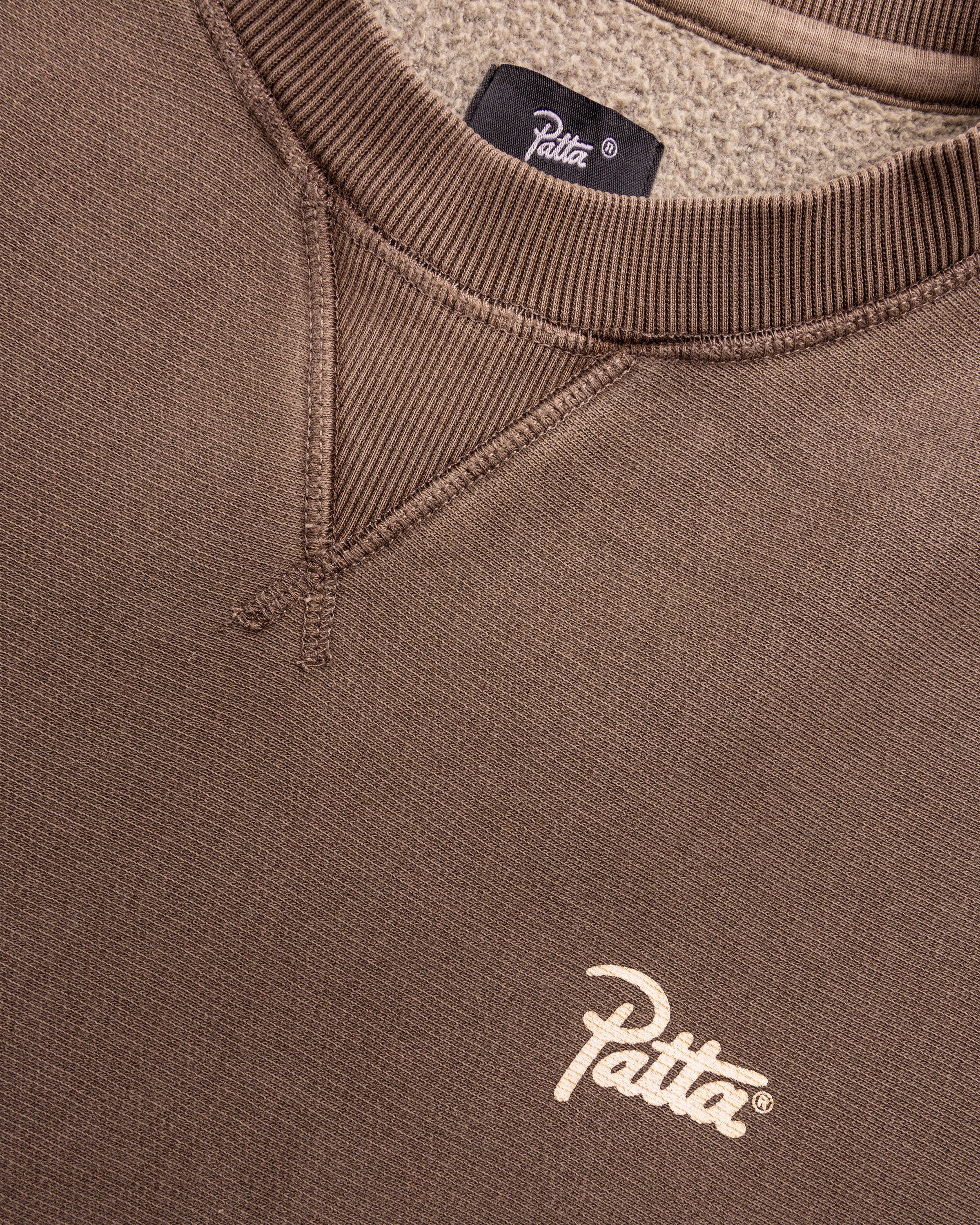 Patta - Classic Washed Crewneck Sweater Morel - Clothing - Green - Image 6