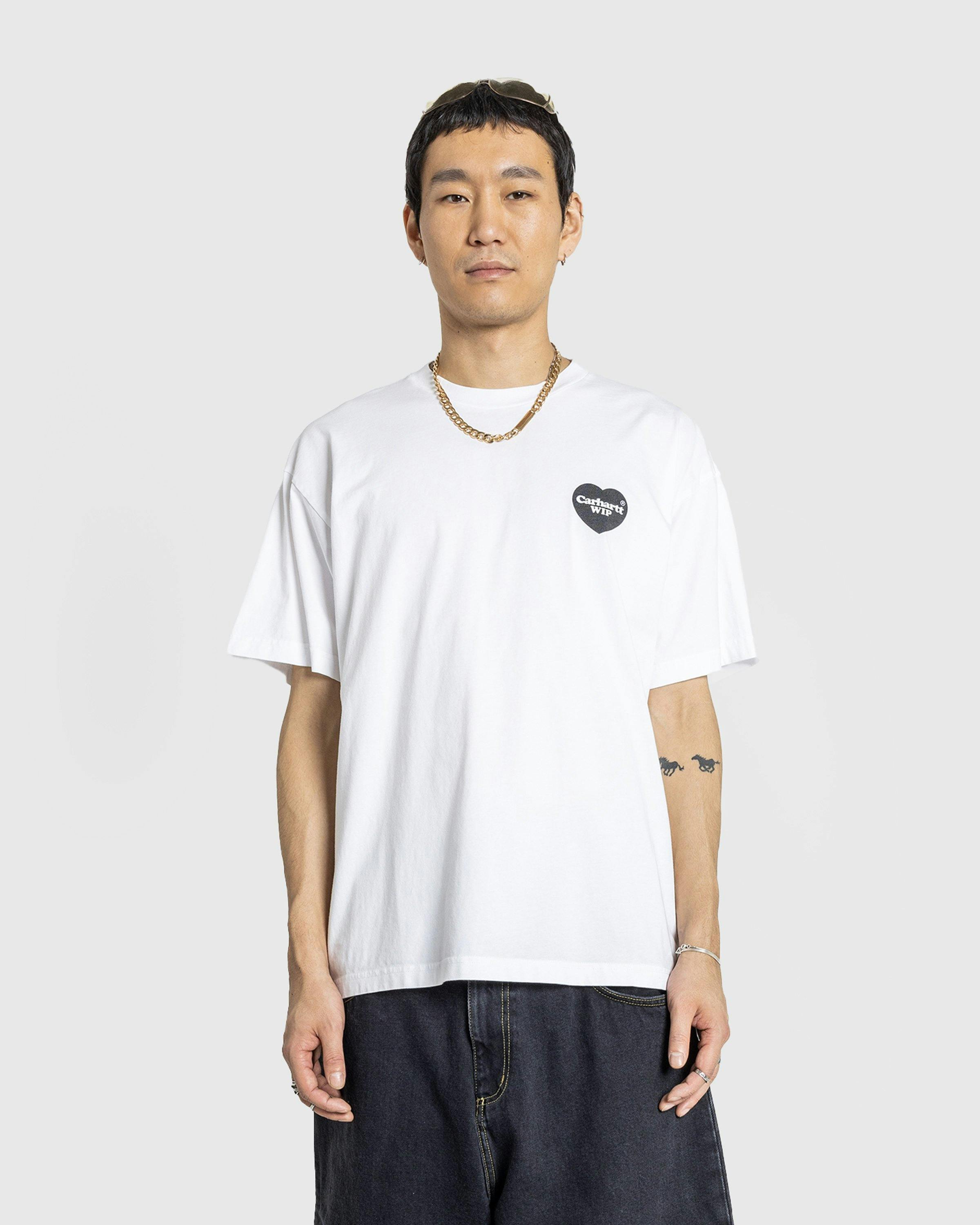 Carhartt WIP - S/S Heart Bandana TShirt White / Black /stone washed - Clothing - White - Image 2