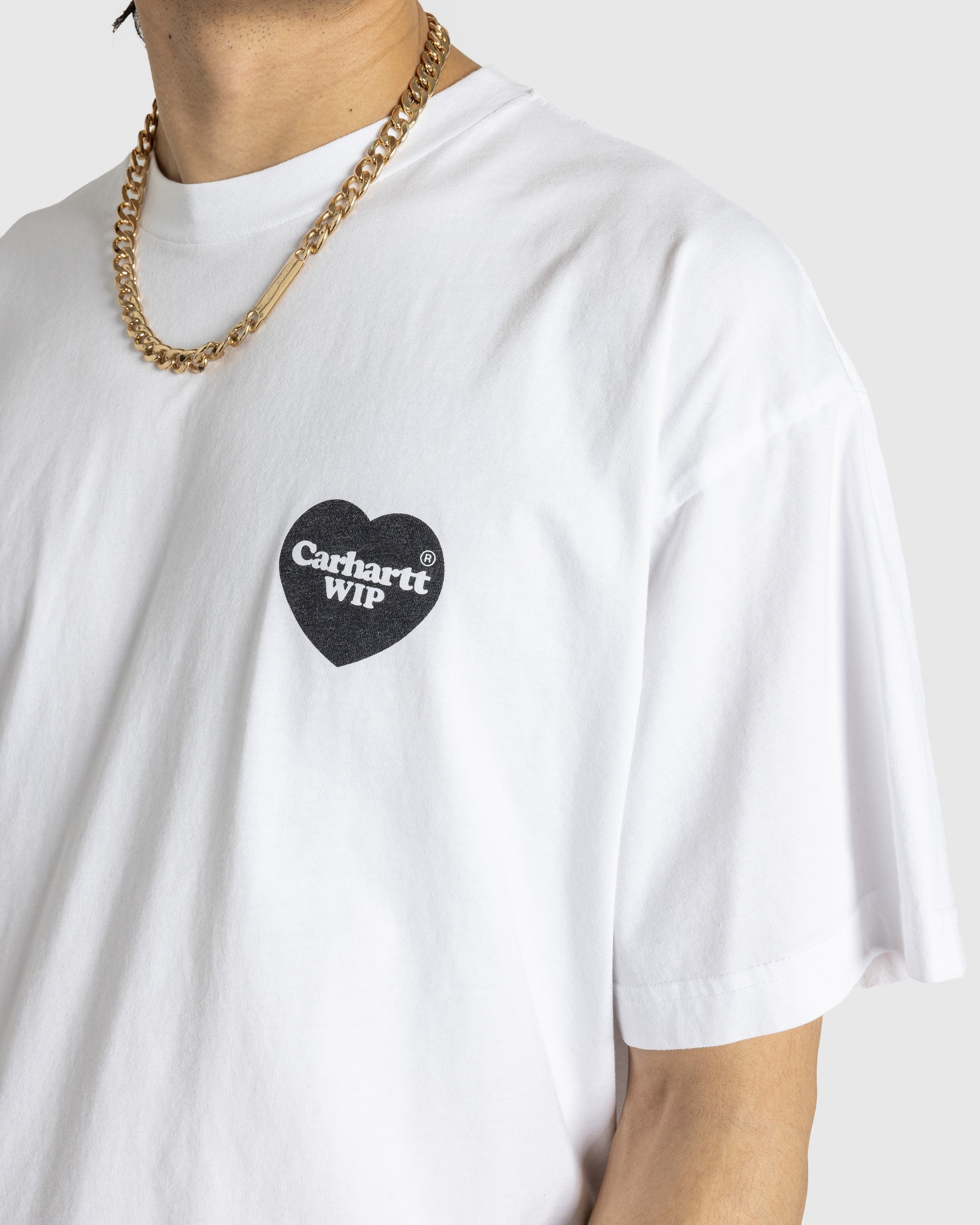 Carhartt WIP - S/S Heart Bandana TShirt White / Black /stone washed - Clothing - White - Image 5