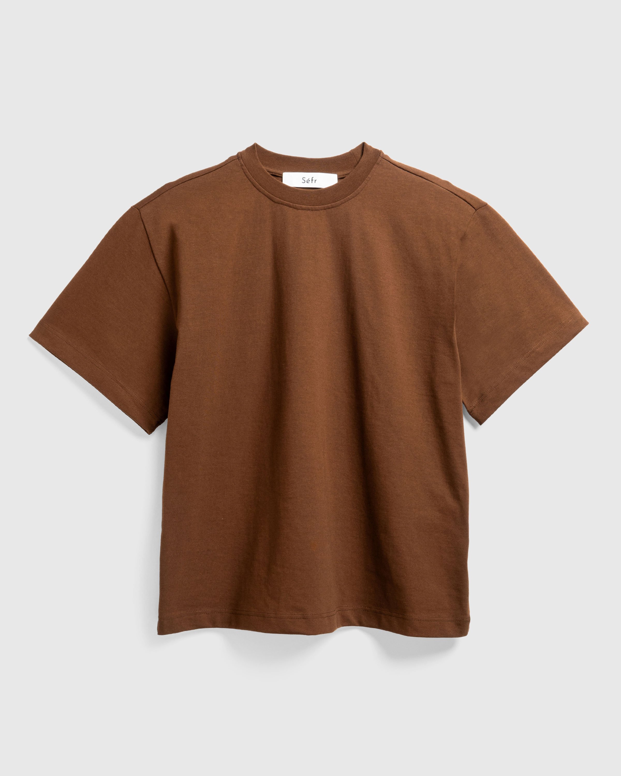 Séfr - ATELIER TEE HEAVY BROWN COTTON - Clothing - Brown - Image 1