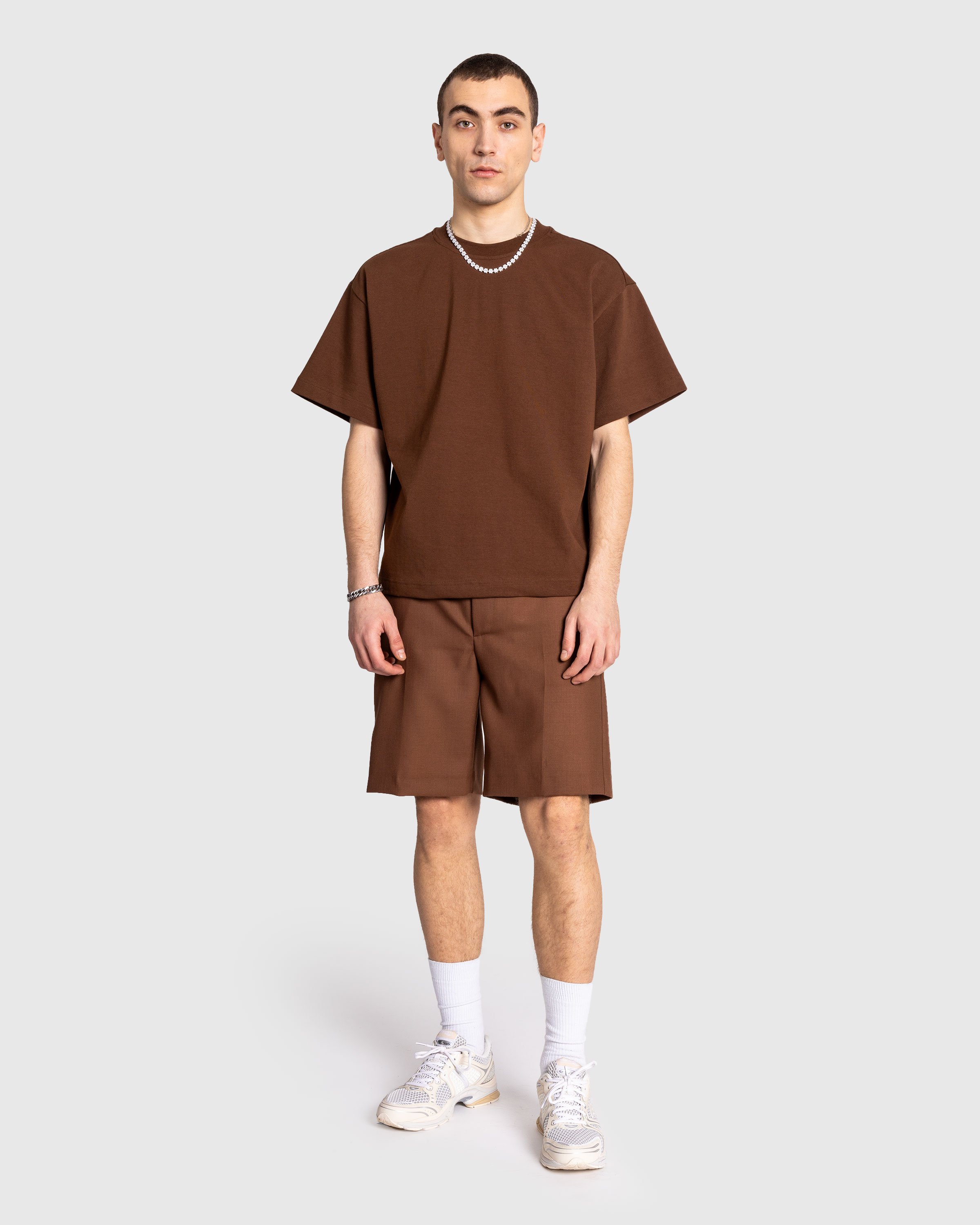 Séfr - ATELIER TEE HEAVY BROWN COTTON - Clothing - Brown - Image 3
