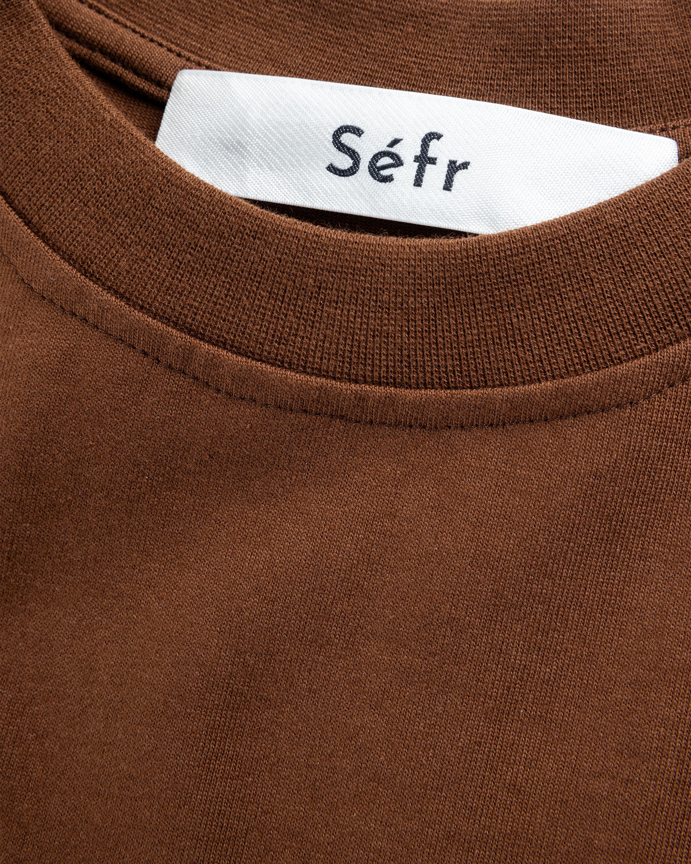 Séfr - ATELIER TEE HEAVY BROWN COTTON - Clothing - Brown - Image 6