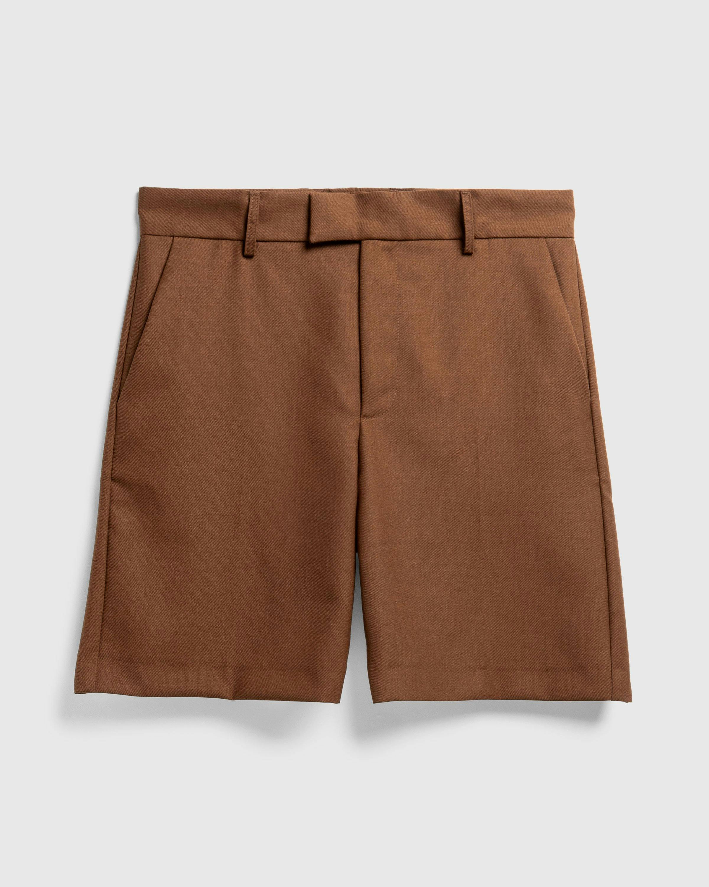 Séfr - SVEN SHORTS MID BROWN WOOL - Clothing - Brown - Image 1