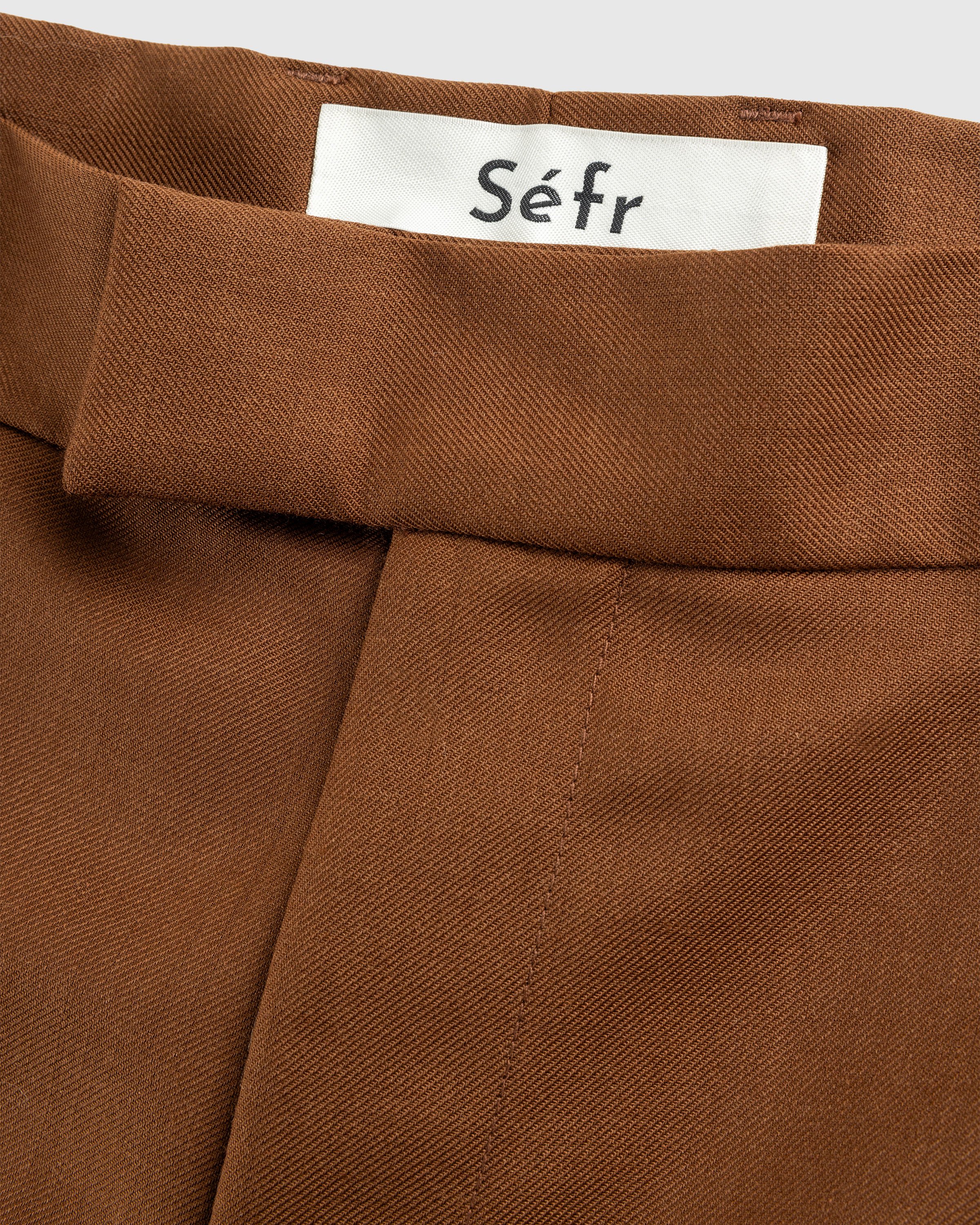 Séfr - SVEN SHORTS MID BROWN WOOL - Clothing - Brown - Image 6