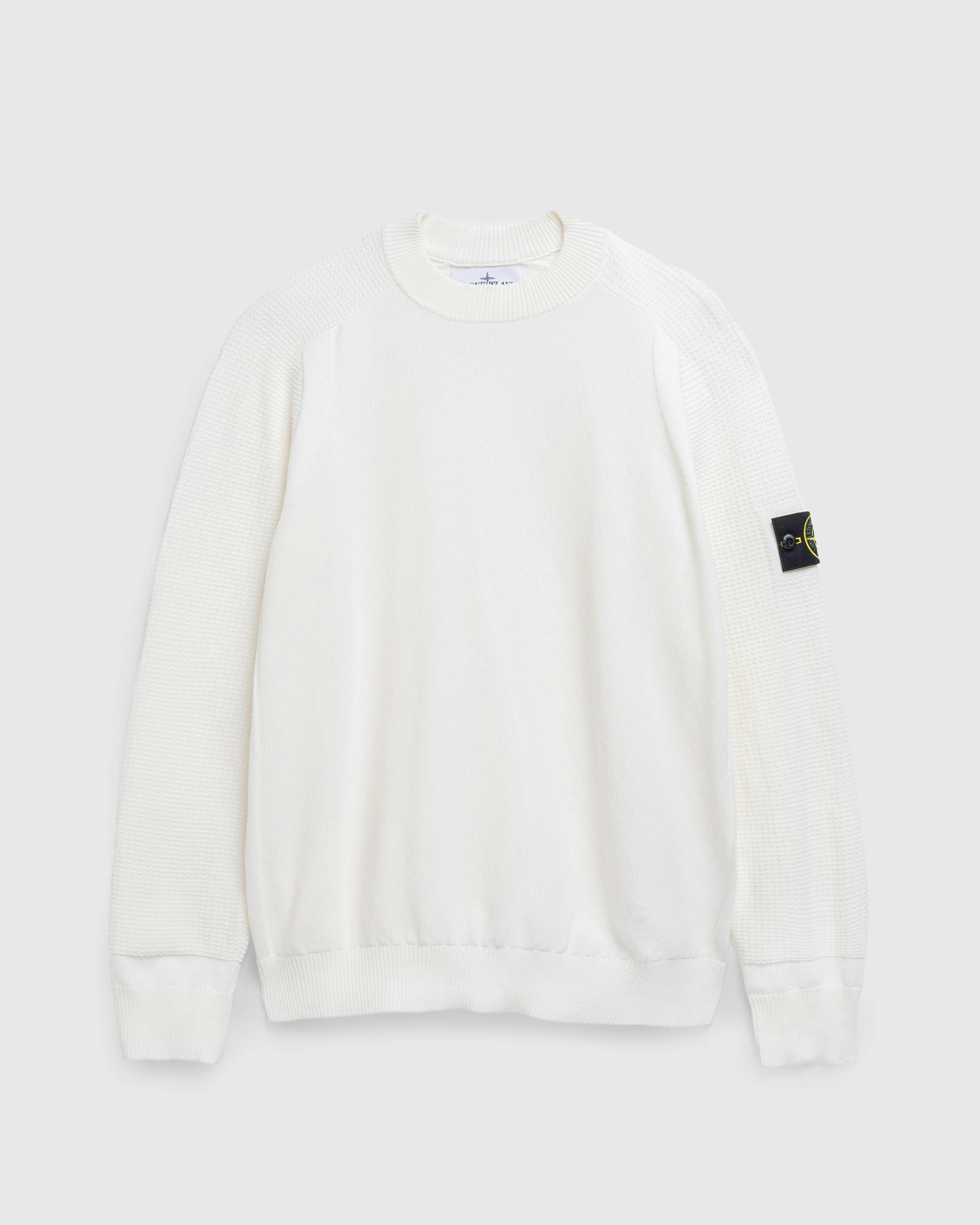 Stone Island Ribbed Soft Cotton Knit White Highsnobiety Shop