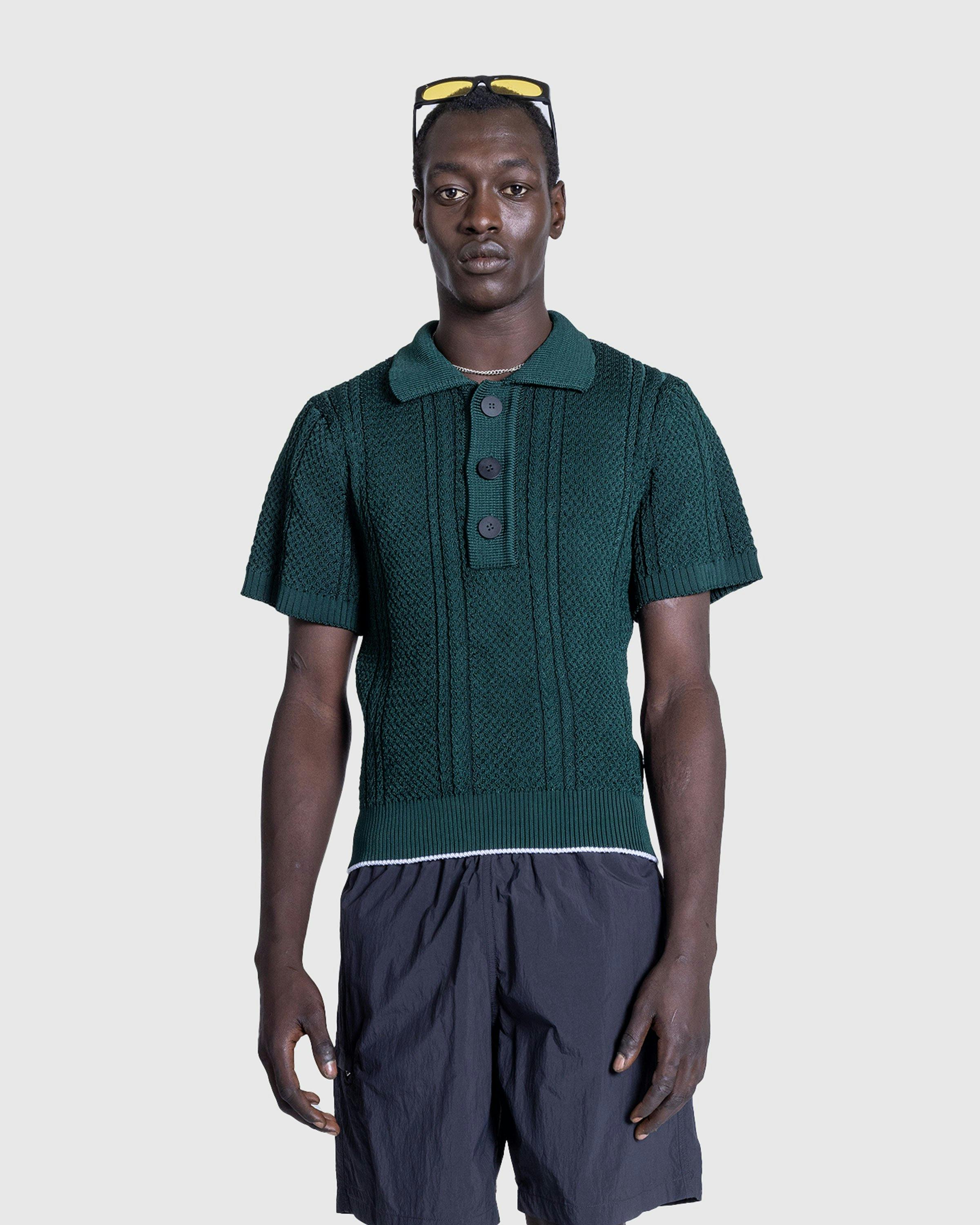 JACQUEMUS Green Les Sculptures #39;La maille Belo#39; Polo