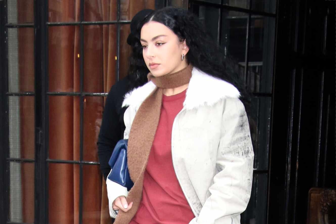 Charli XCX seen in New York before her February 2024 Boiler Room set