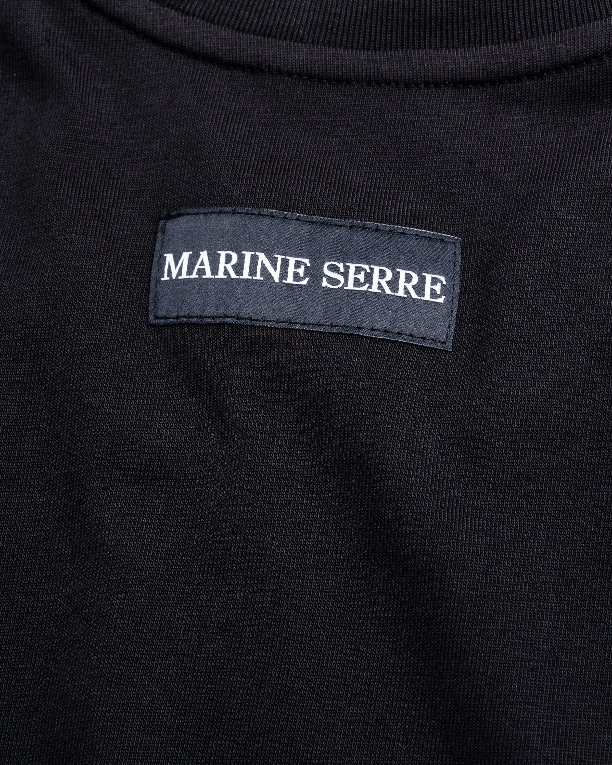 Marine Serre - ORGANIC COTTON JERSEY PLAIN TANK TOP BK99 BLACK - Clothing - Black - Image 7