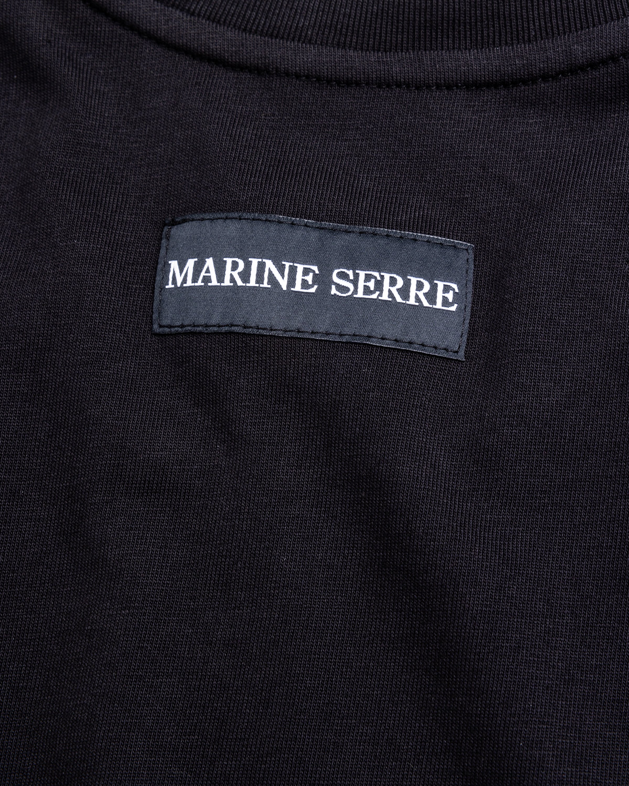 Marine Serre - ORGANIC COTTON JERSEY PLAIN TANK TOP BK99 BLACK - Clothing - Black - Image 7