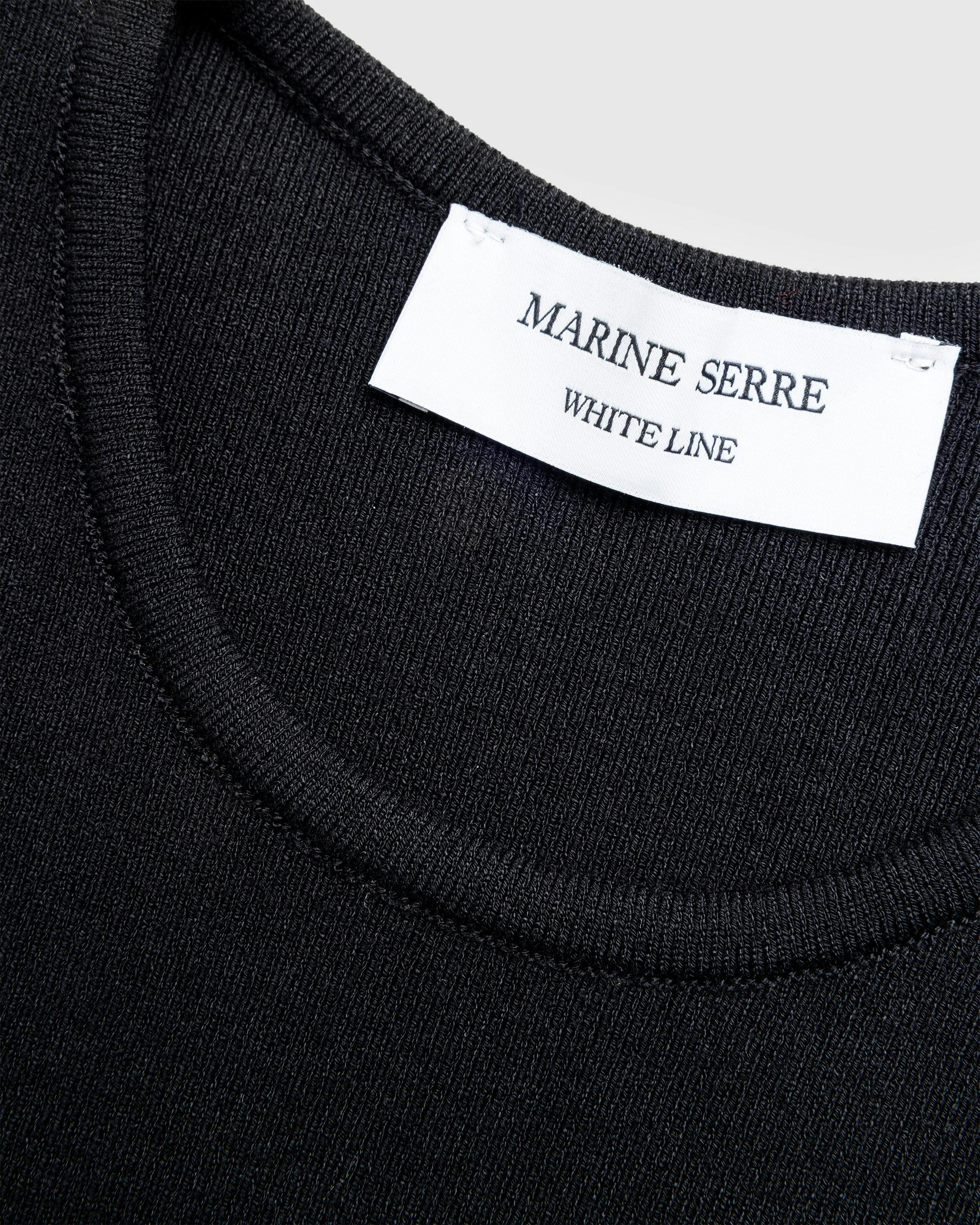 Marine Serre - CORE KNIT OPEN BACK PULLOVER BK99 BLACK - Clothing - Black - Image 2