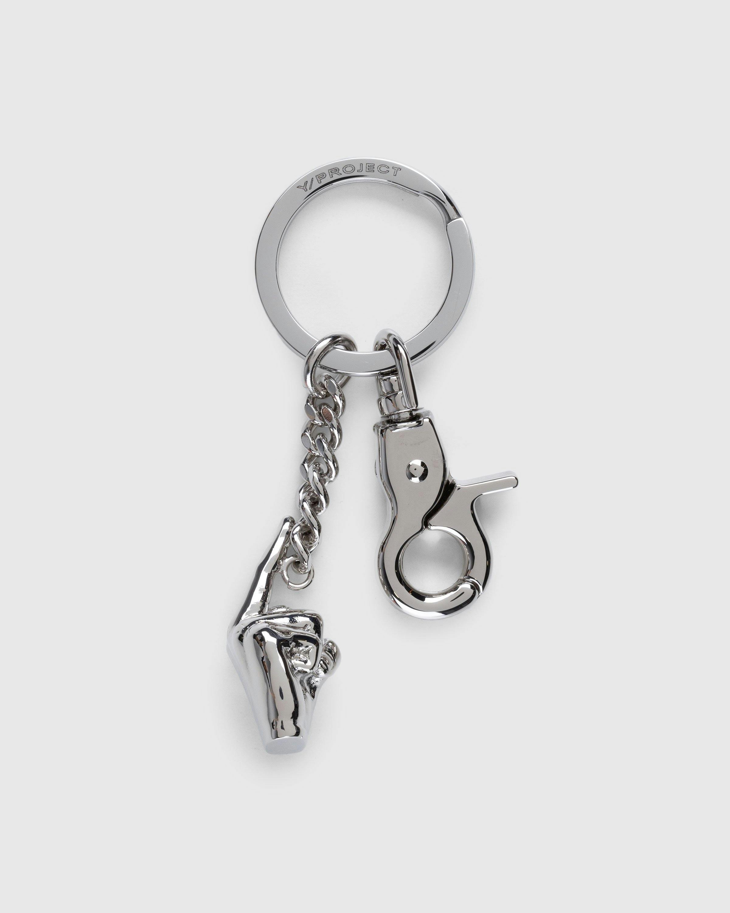 Y/Project - Mini Fuck You Keyring Silver - Accessories - Silver - Image 1